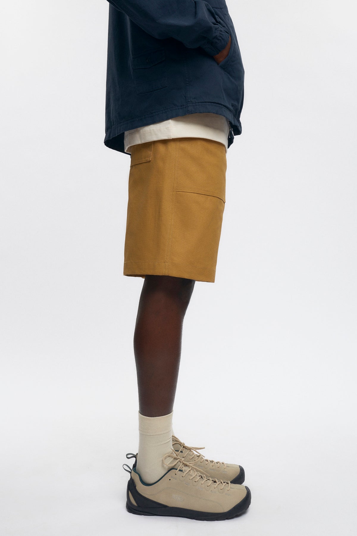 Short de travail en camel foncé