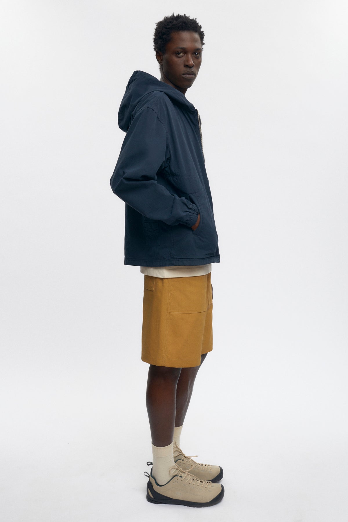 Short de travail en camel foncé