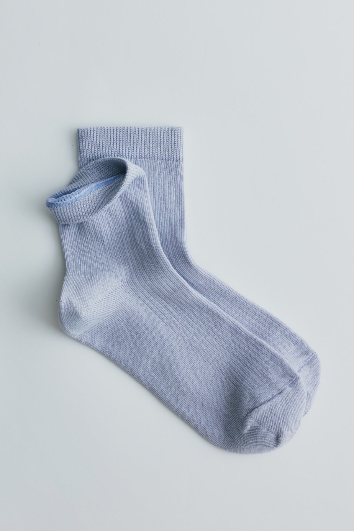Chaussettes courtes à côtes en chardon