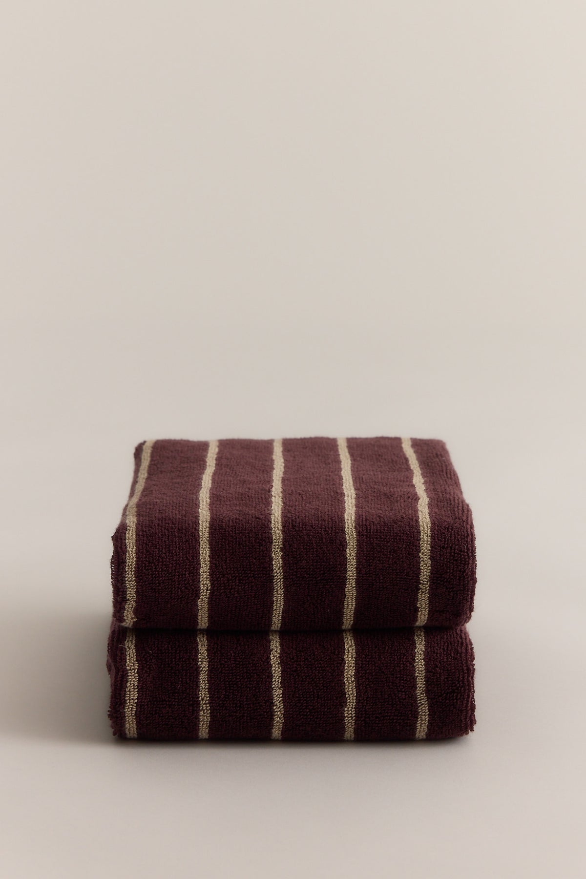 Egyptian Cotton Hand Towel (2 Pack) in Chocolate Plum/Cashmere