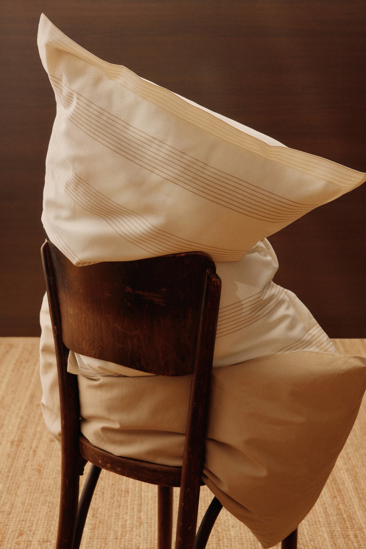 Housse de couette et taies décoratives en naturel/Cachemire