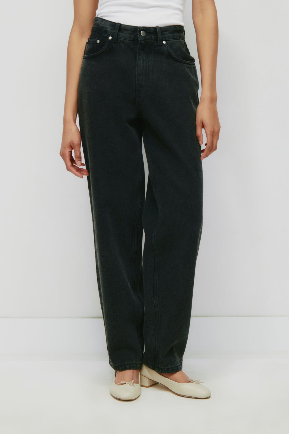 Antifit Denim in Washed Black