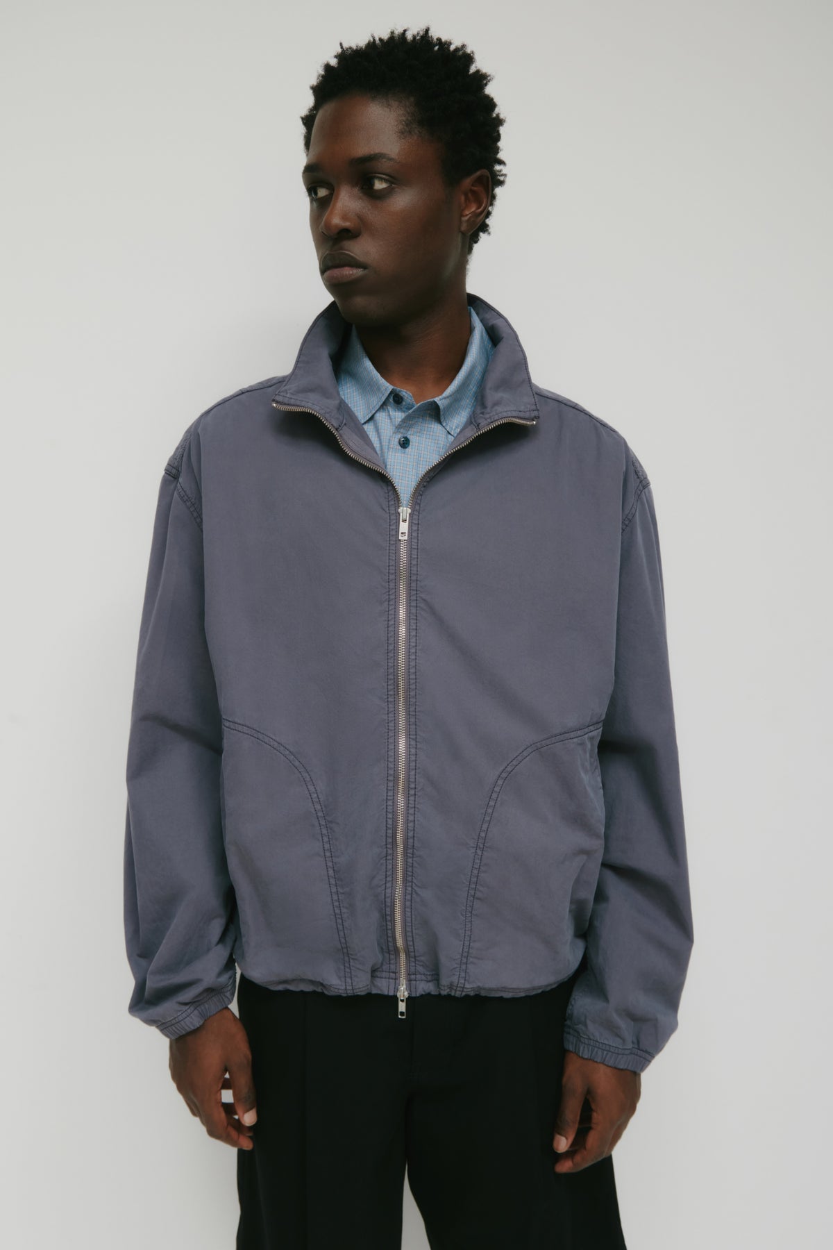 Veste à col montant Tefnut pour homme en lavande cendrée
