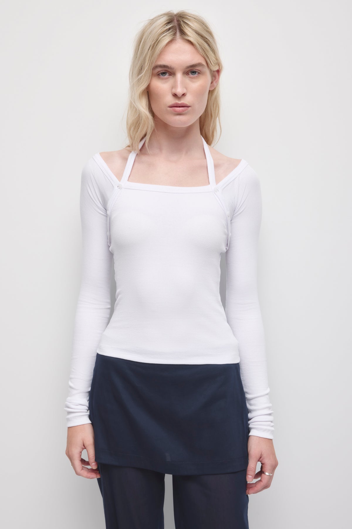 Halter 3-en-1 pour femme en blanc