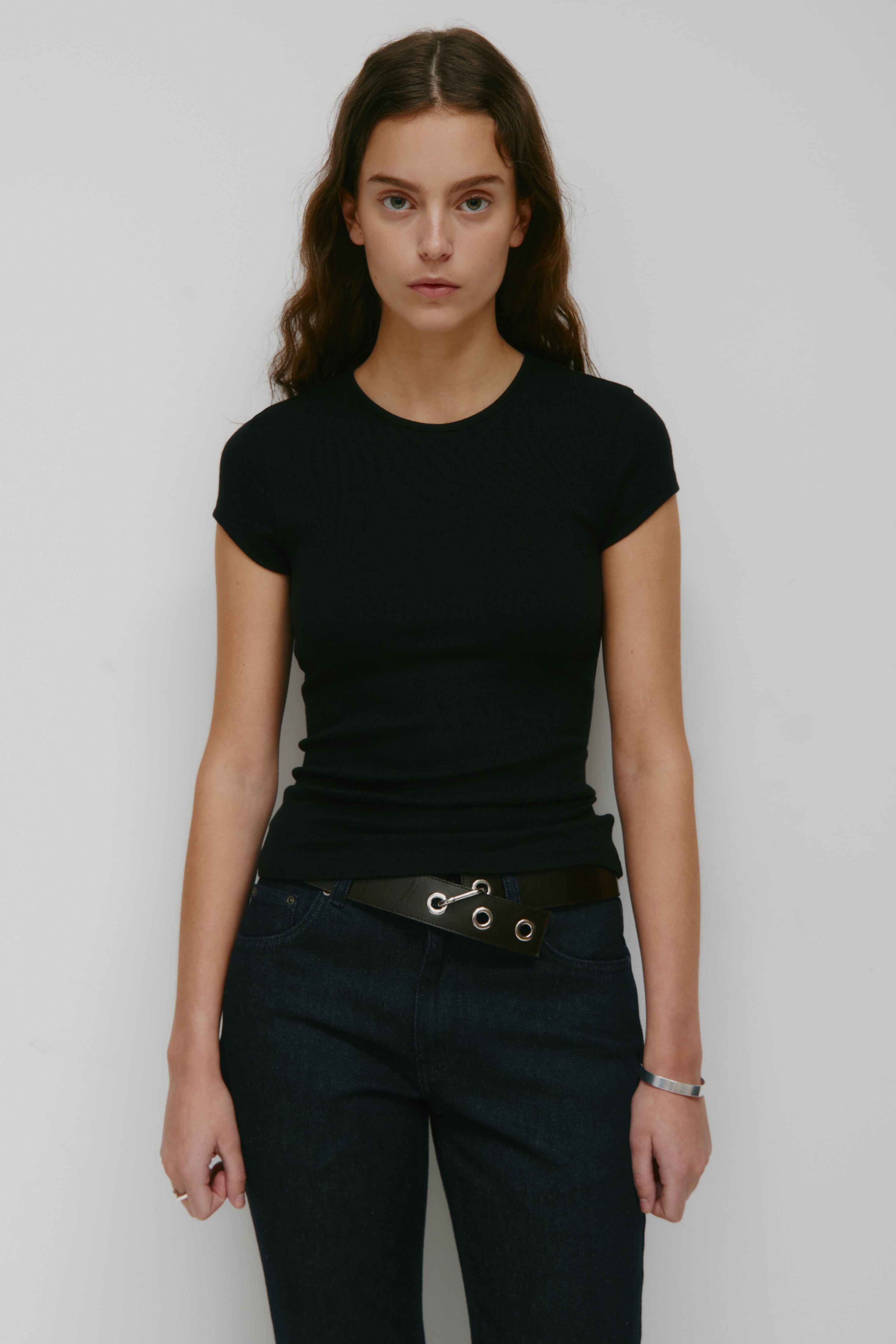 T-shirt 90's pour femme en noir