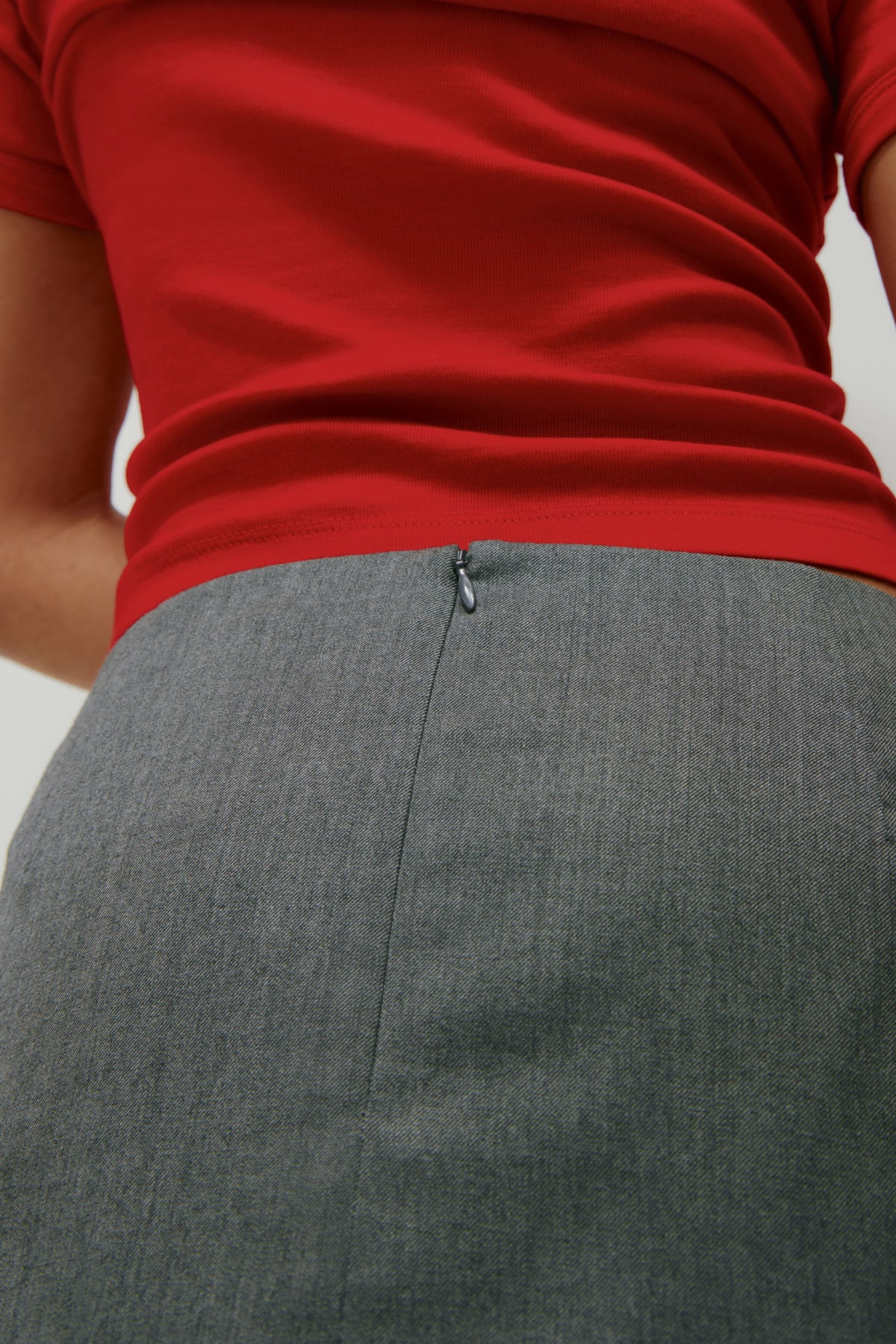 Mini-jupe Anisa pour femme en mélange anthracite