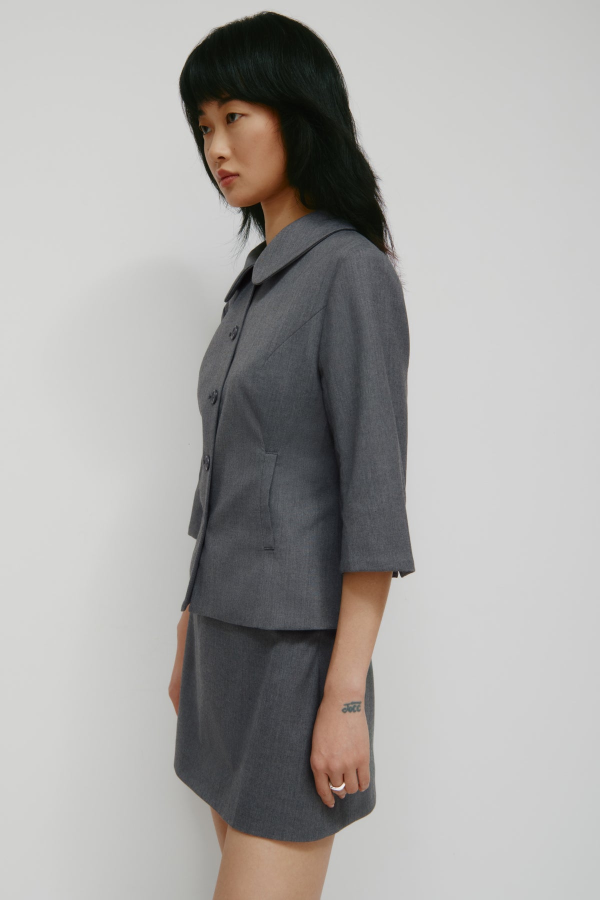 Veste Anisa pour femme en mélange anthracite