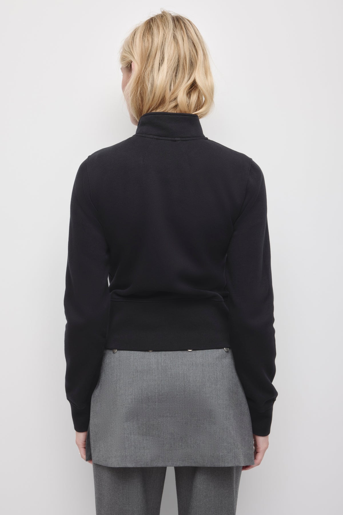 Veste-pull asymétrique pour femme en noir