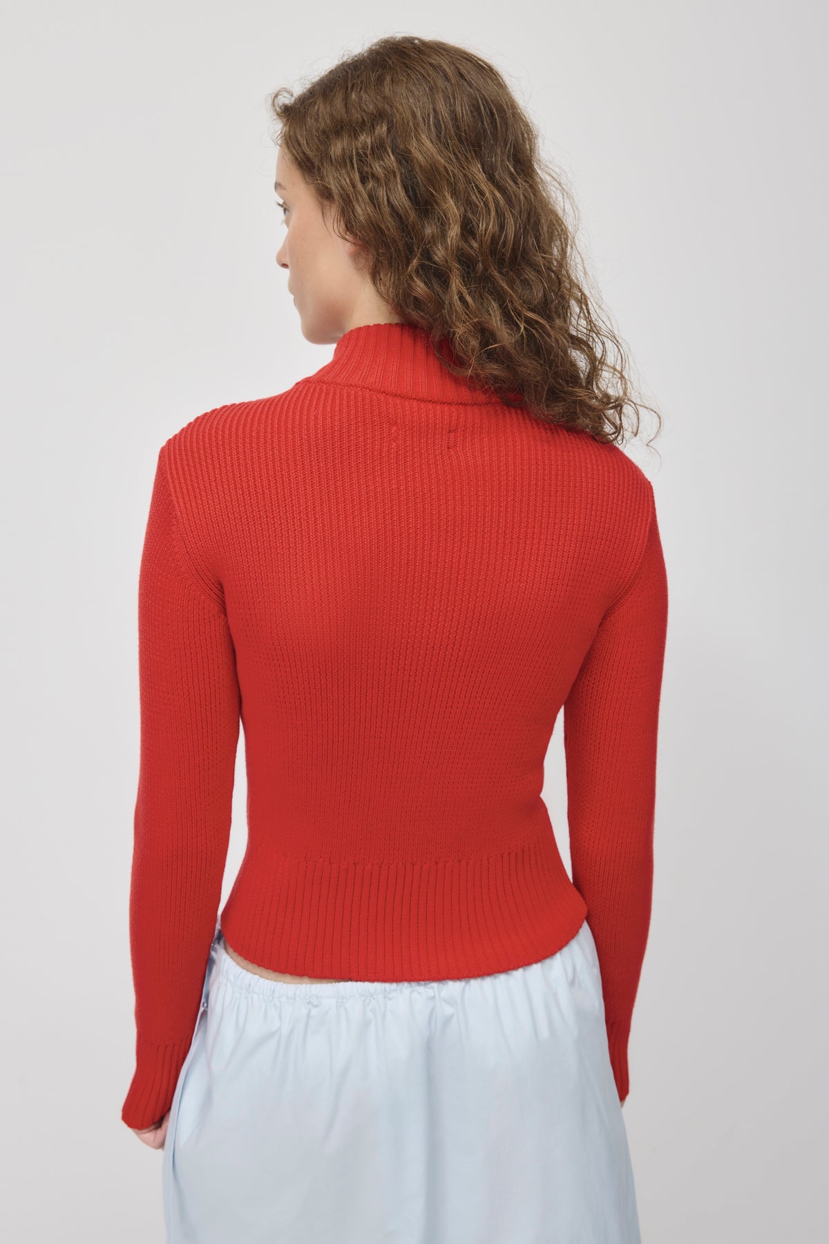 Chandail à glissière asymétrique pour femme en salsa
