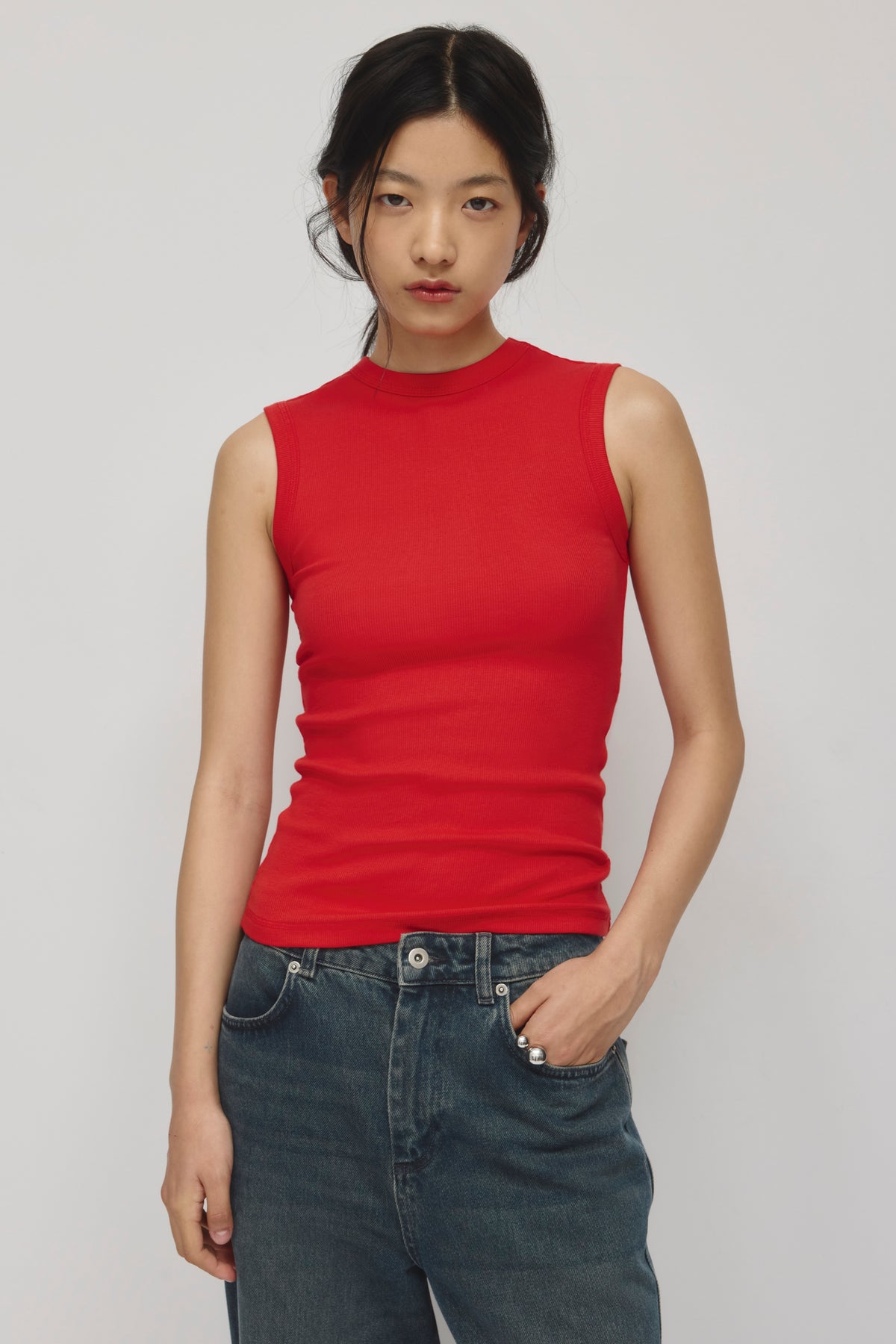 Débardeur à découpe dos pour femme en salsa