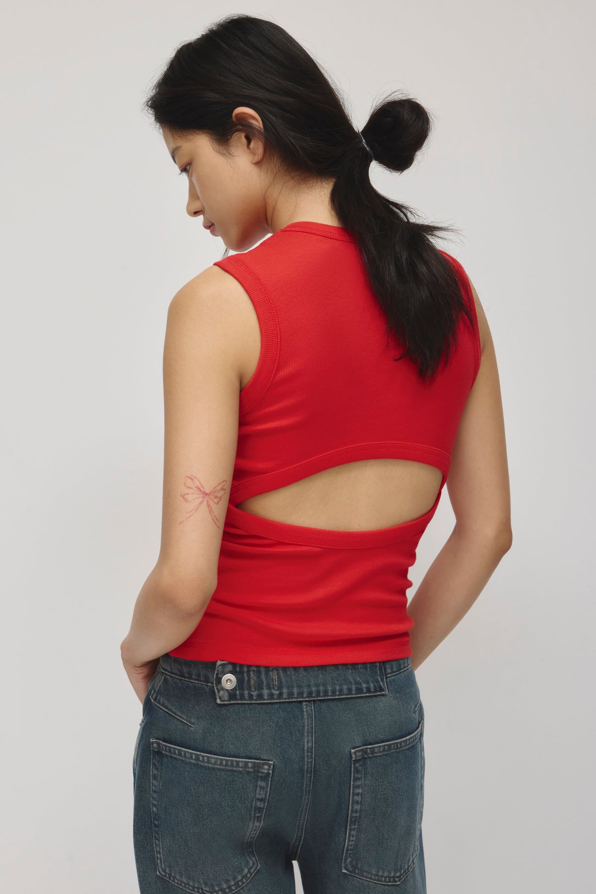 Débardeur à découpe dos pour femme en salsa