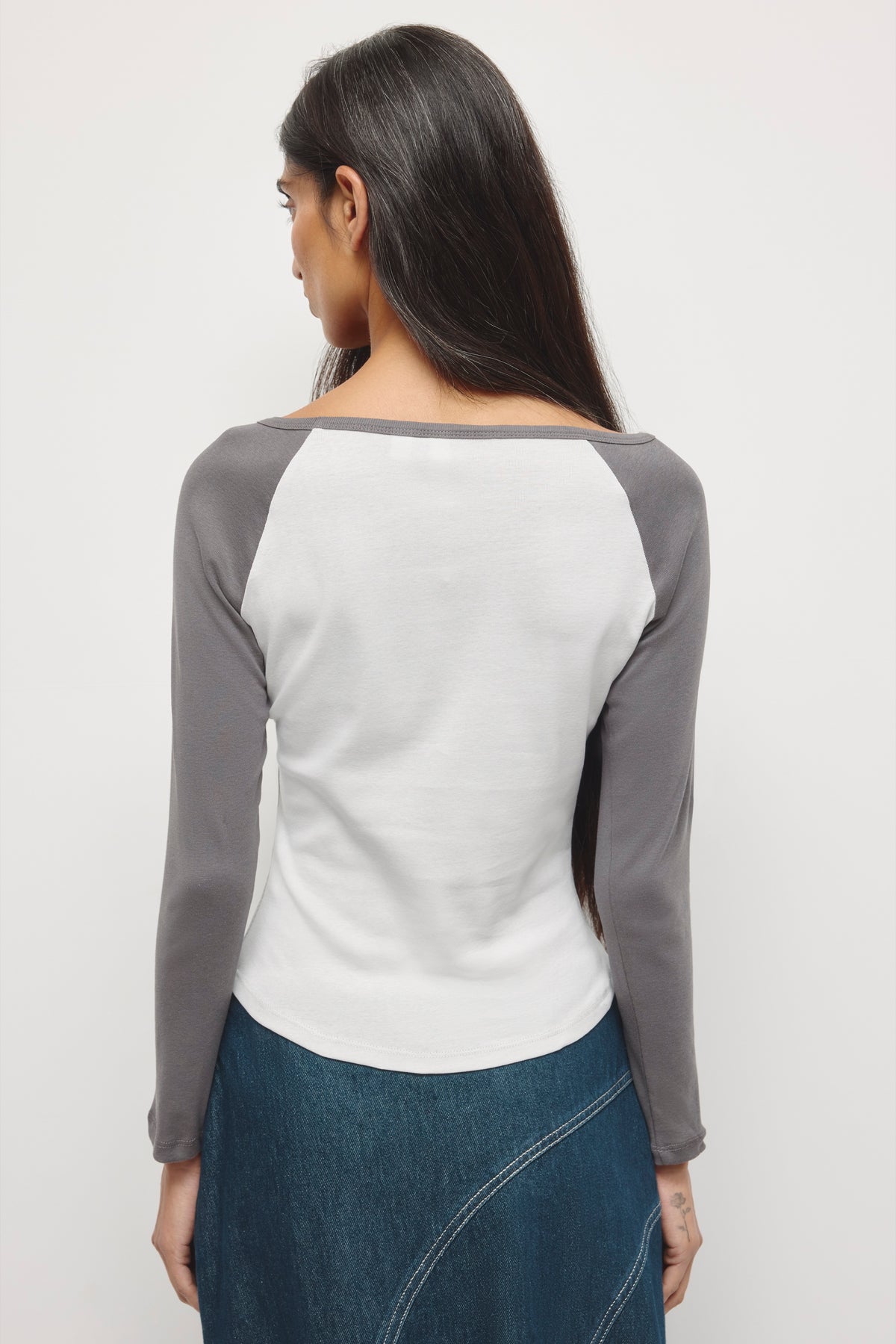 Women's Baseball Longsleeve in Haze/Thunderstorm
