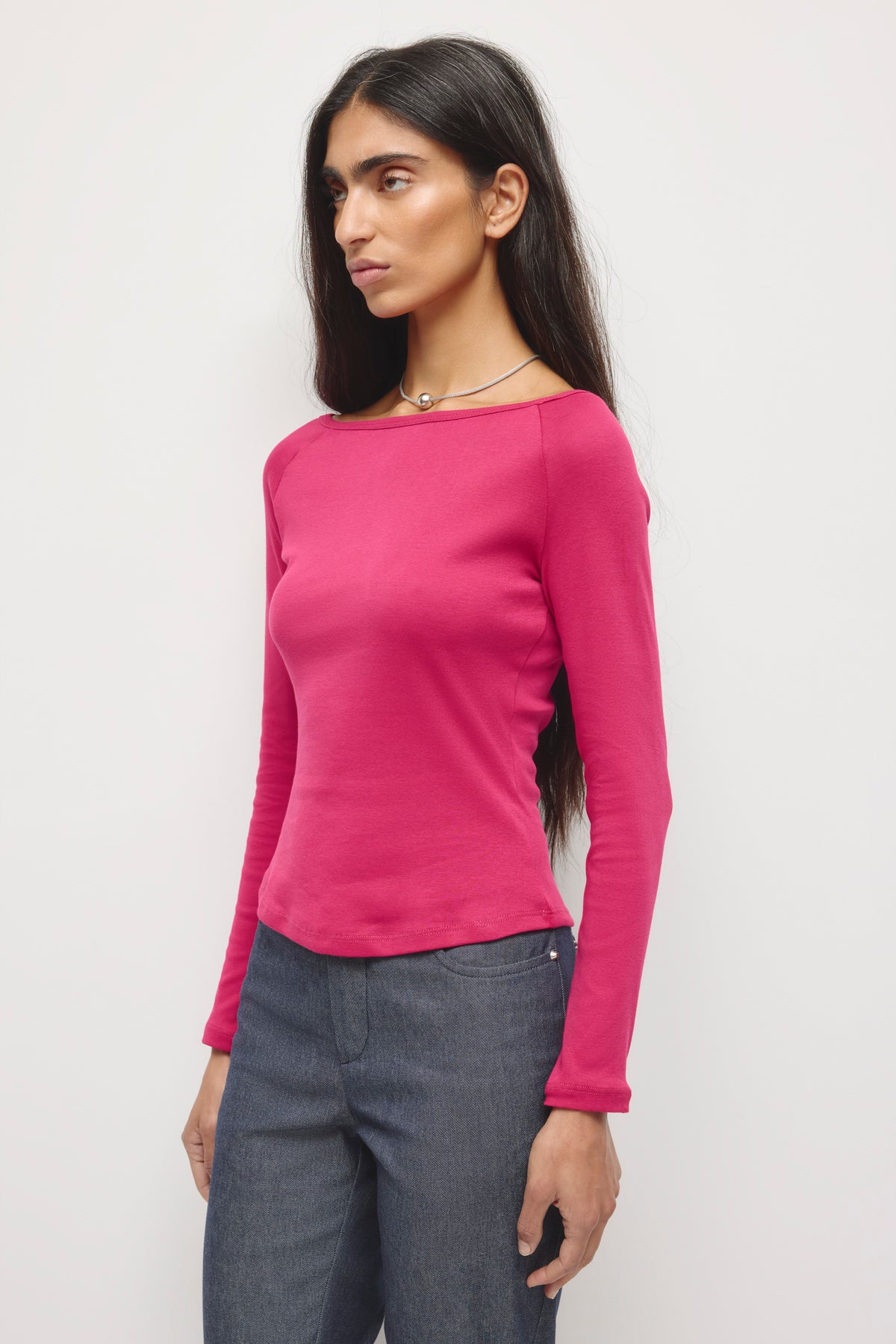 Women's Baseball Longsleeve in Sangria