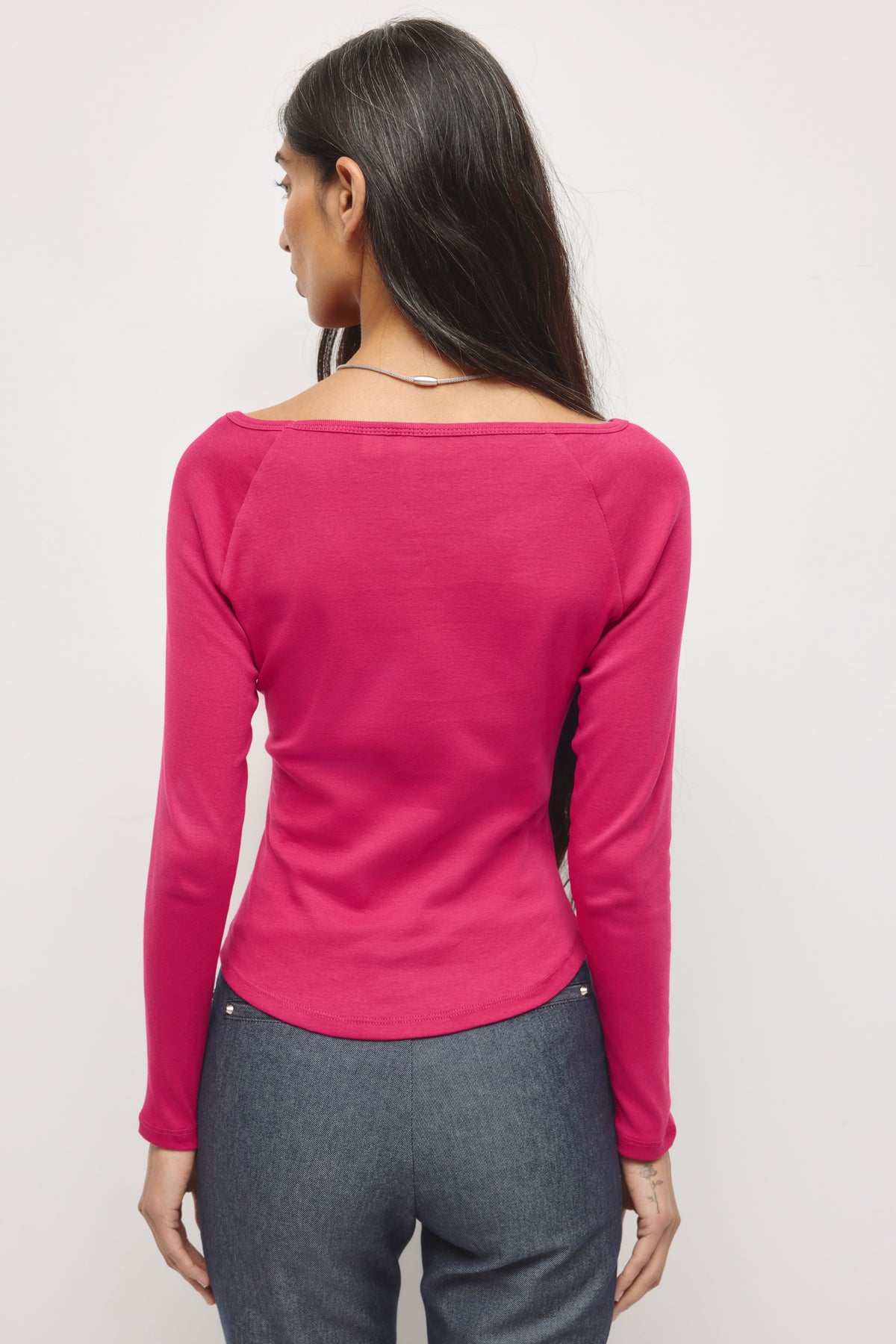 Women's Baseball Longsleeve in Sangria