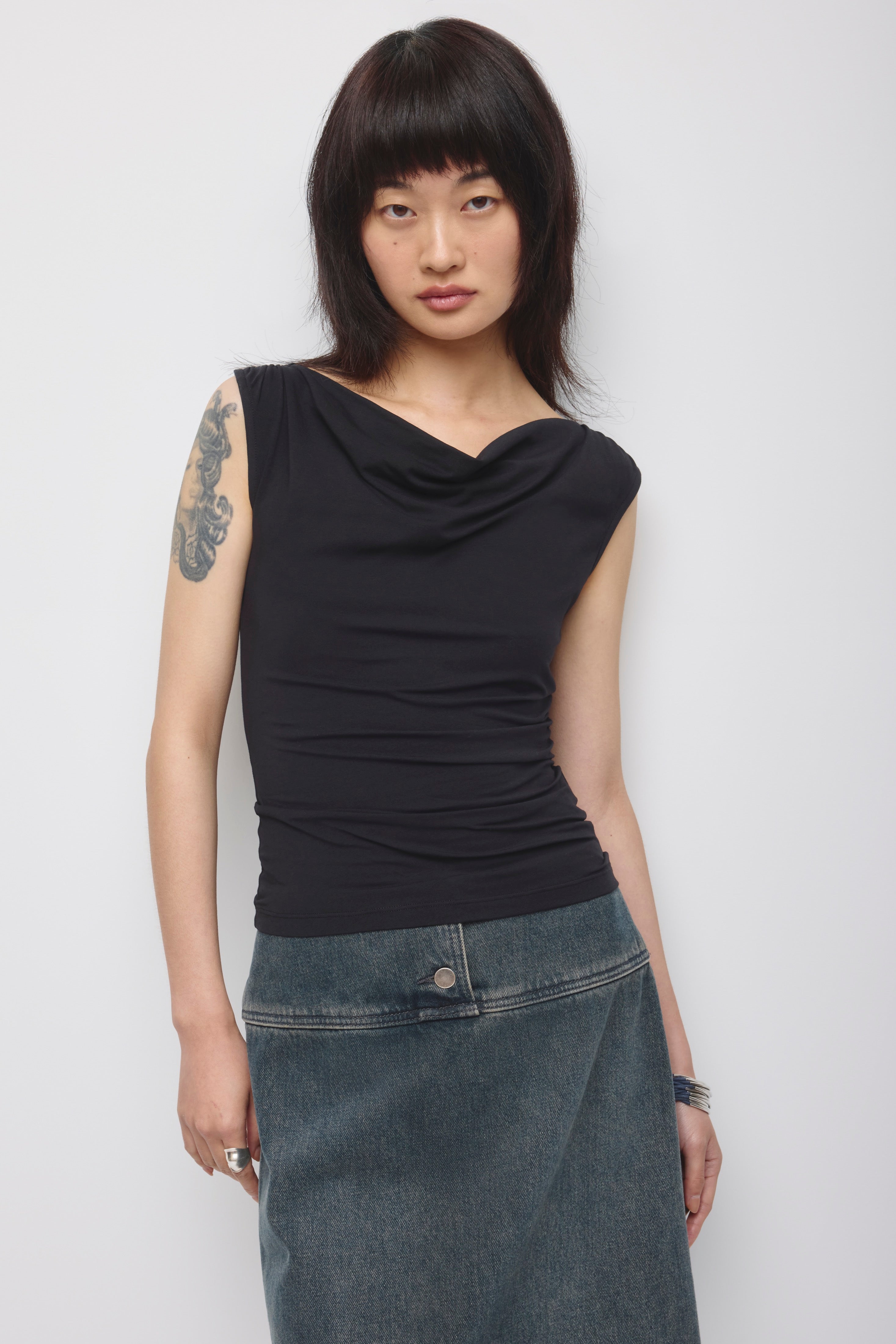 Camisole Basima pour femme en noir