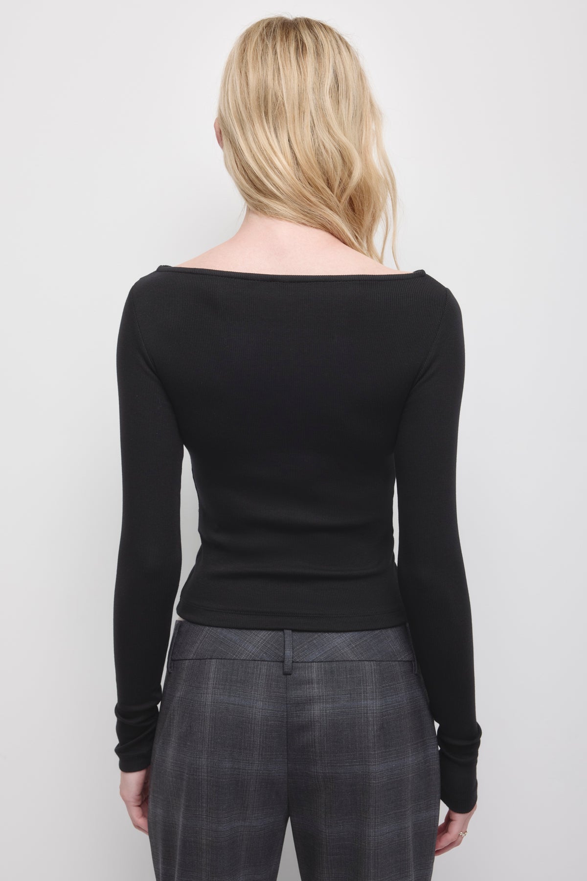 Cardigan col bateau pour femme en noir