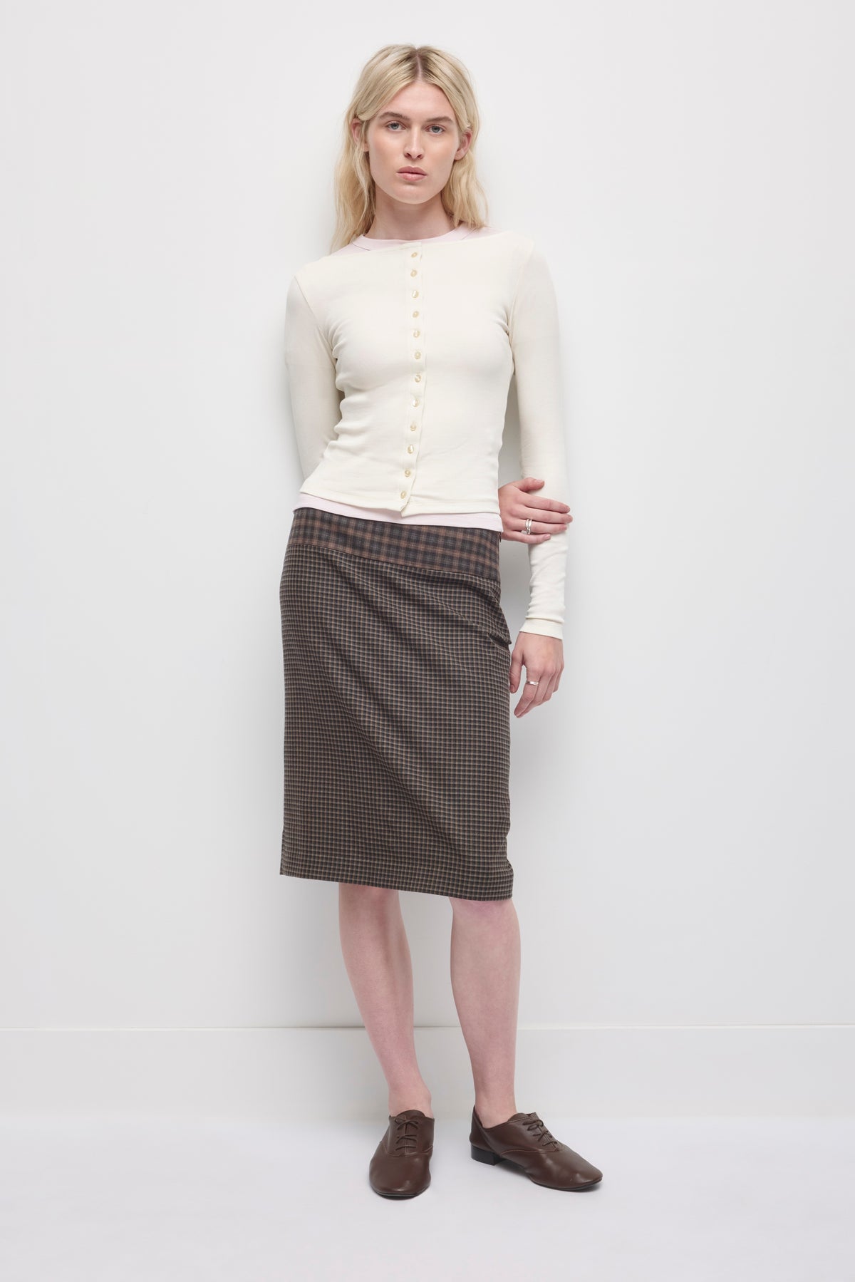 Cardigan col bateau pour femme en guimauve