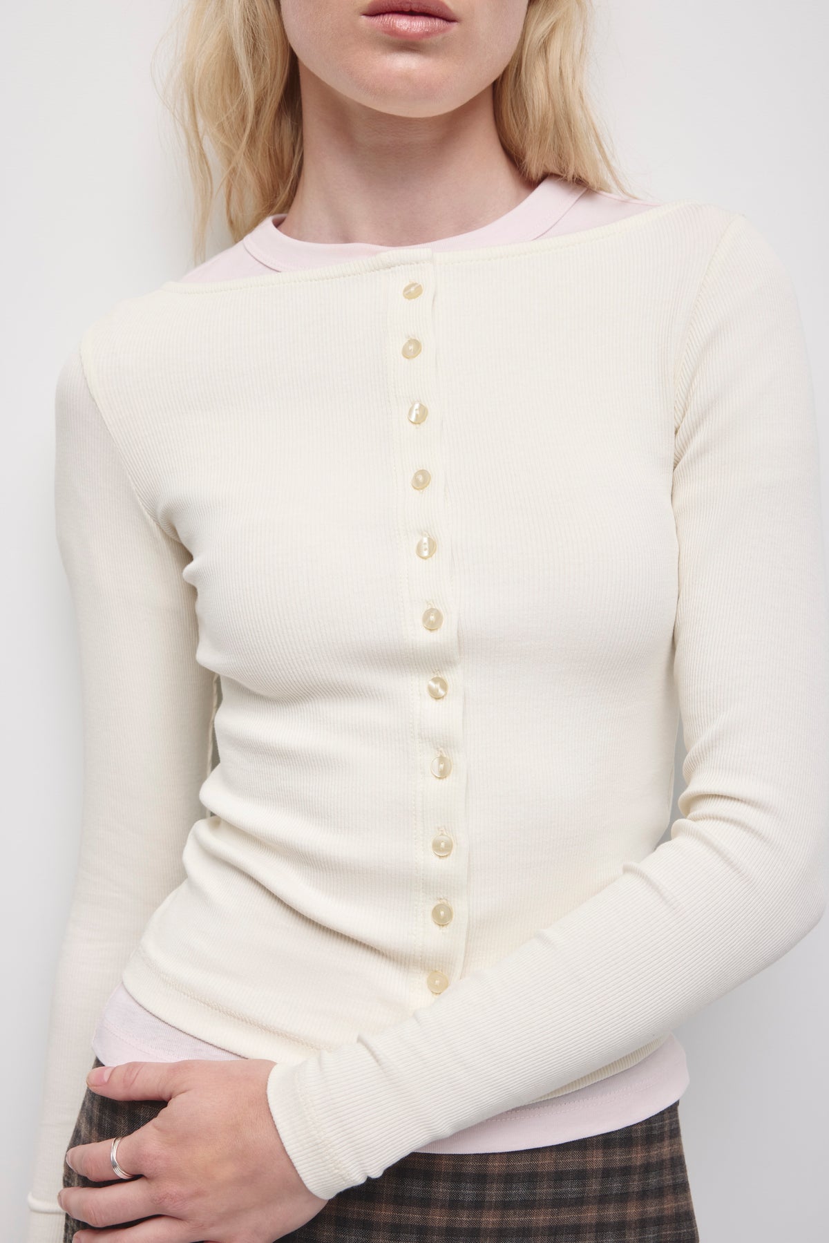 Cardigan col bateau pour femme en guimauve