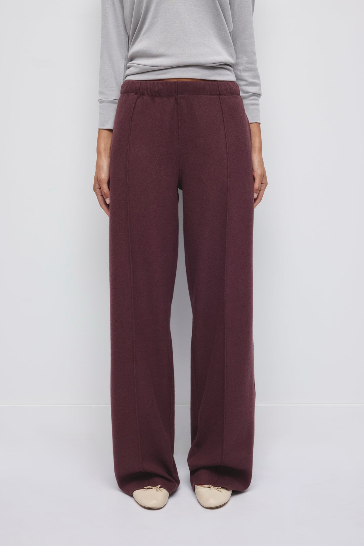 Women's Cozy Track Pant in Chocolate Plum