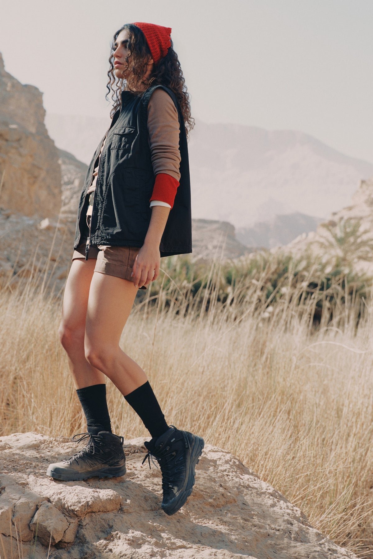 Women's Heka Cuffed Short in Khaki Brown
