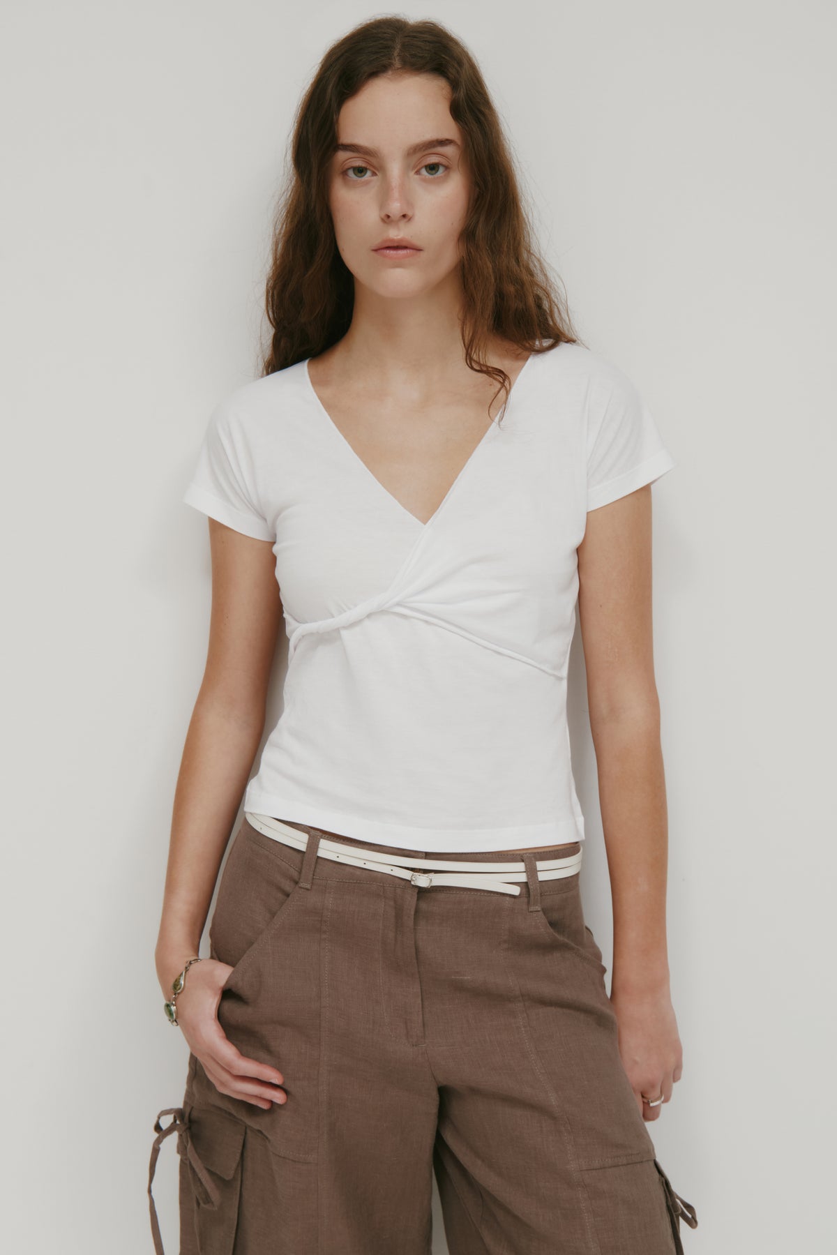 Model is 5’9” and is wearing a size S.