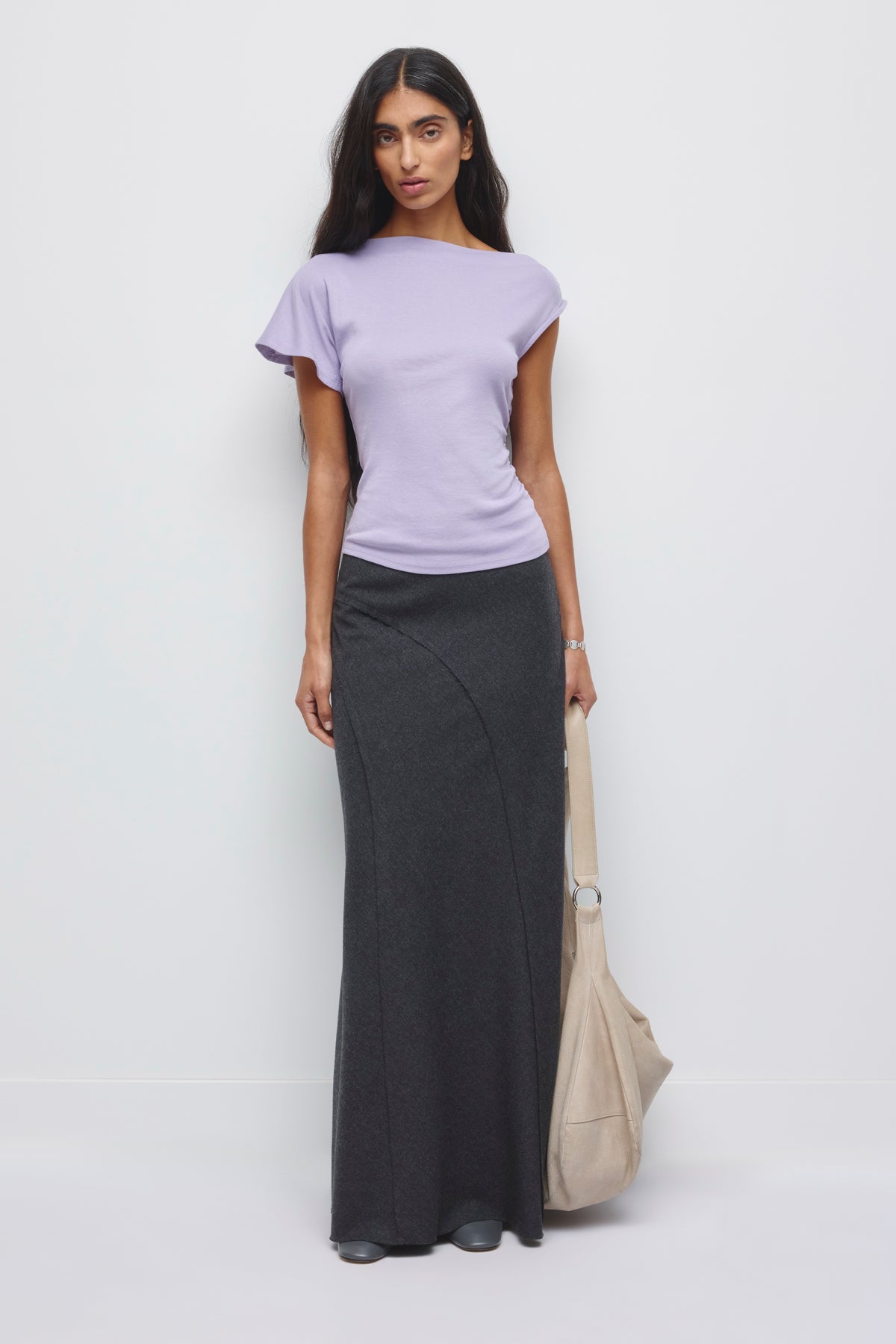 Women's Dana Asymmetric Top in Lavender