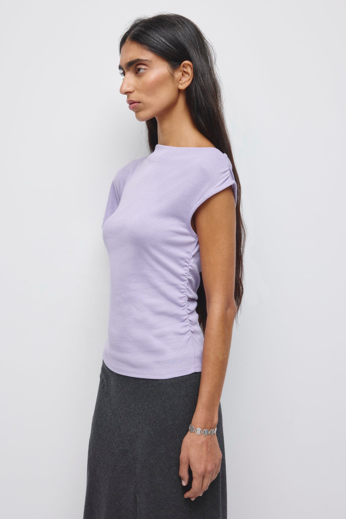 Women's Dana Asymmetric Top in Lavender