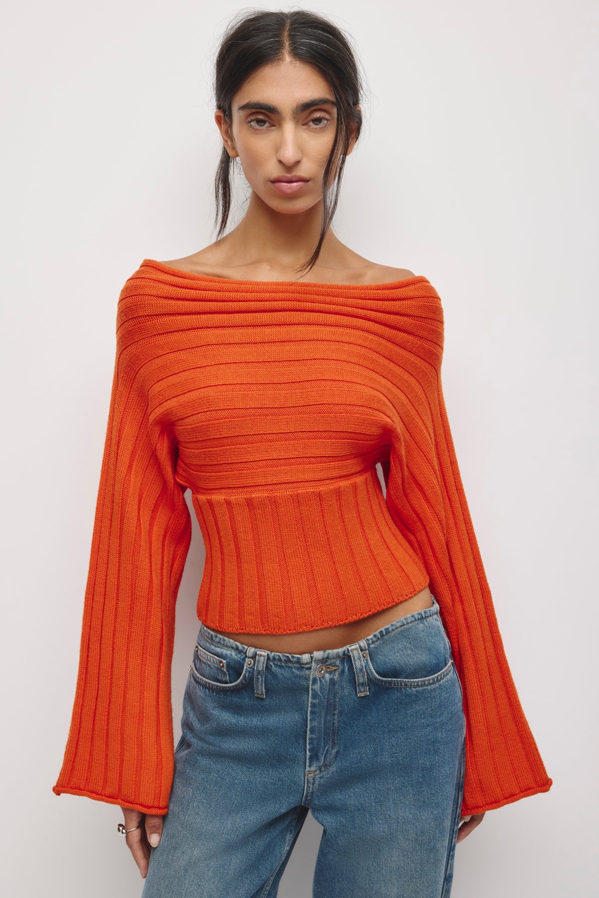Model is 5’8” and is wearing a size XS.