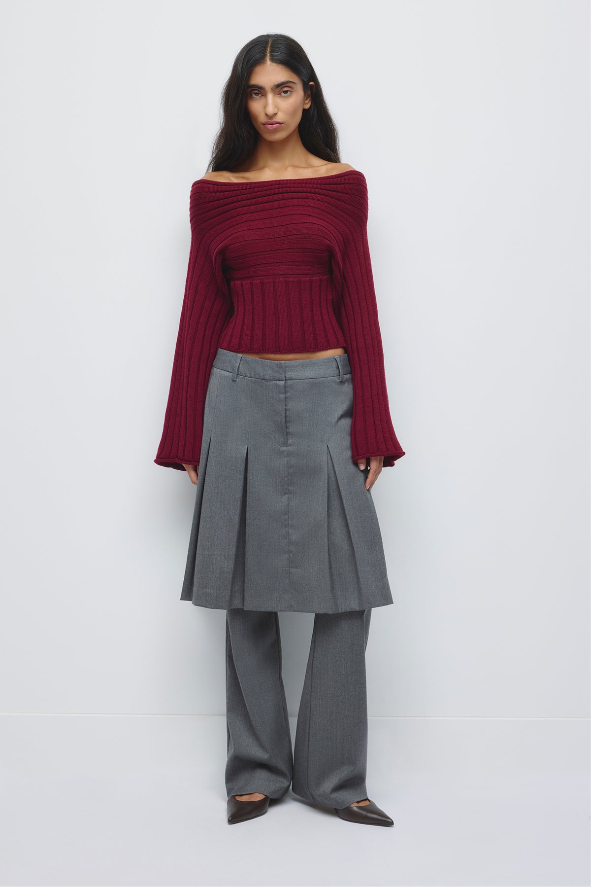 Women's Elina Convertible Sweater in Tawny Port