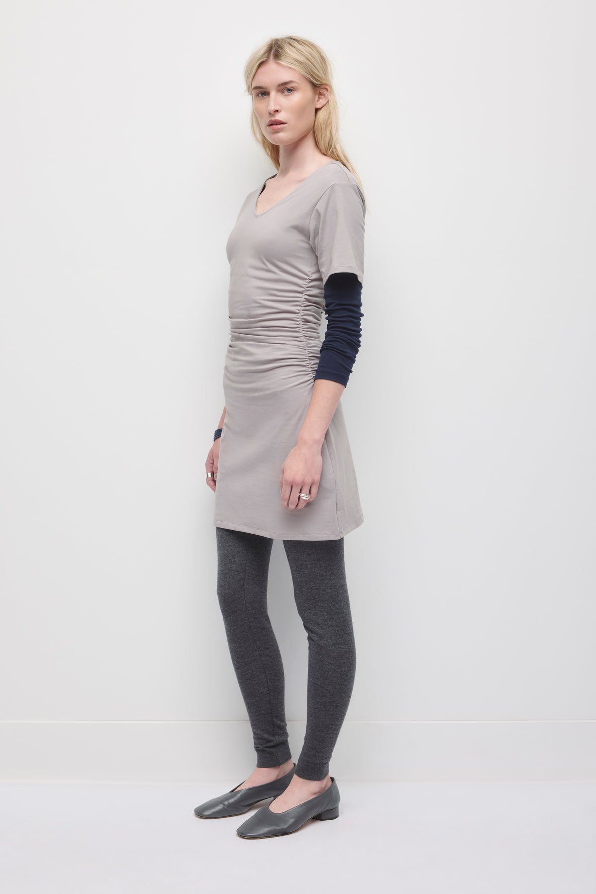 Women's Ghina V-Neck Dress in Gypsum