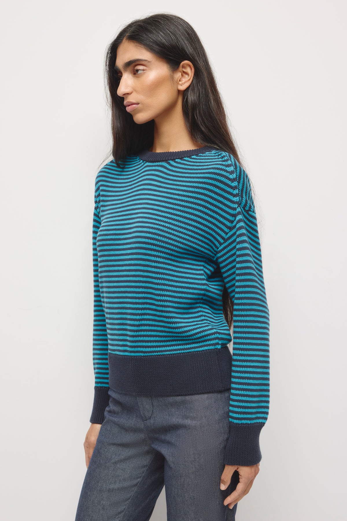 Pull Hamatah pour femmes en céruléen/Océan profond