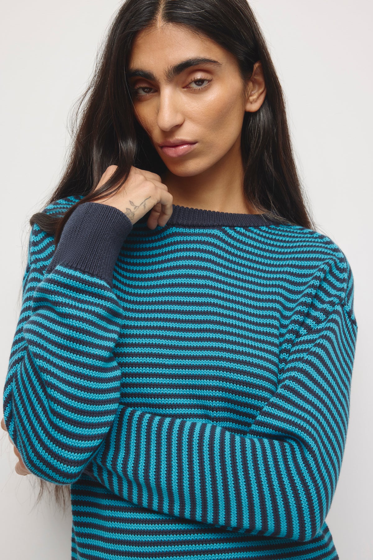 Pull Hamatah pour femmes en céruléen/Océan profond