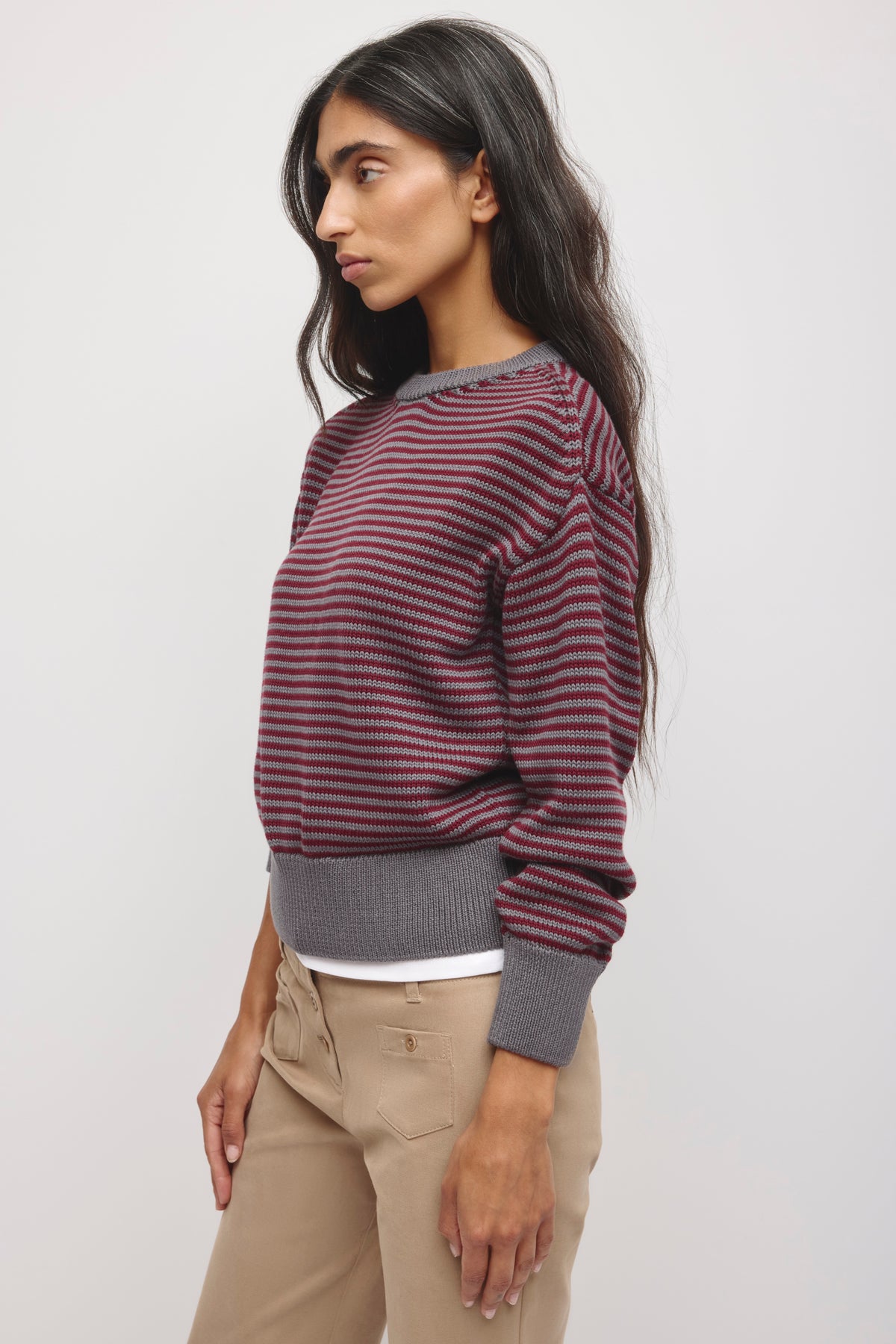 Pull Hamatah pour femmes en porto tawny/Orage