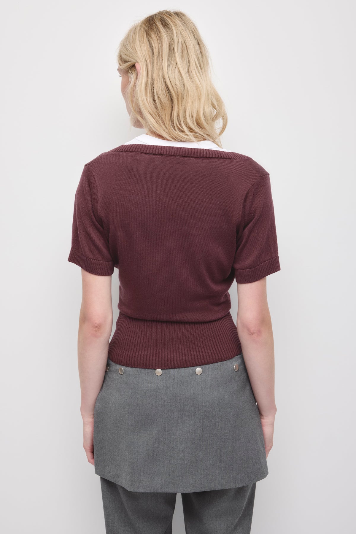 Pull portefeuille Iris pour femme en prune chocolat