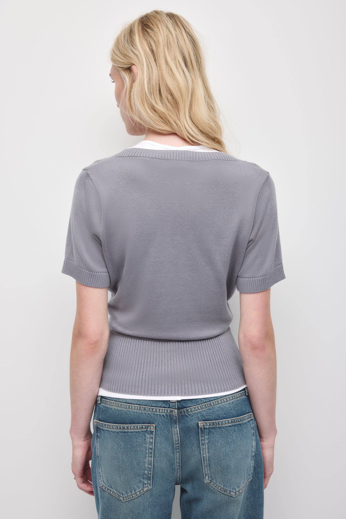 Pull portefeuille Iris pour femme en lavande cendrée