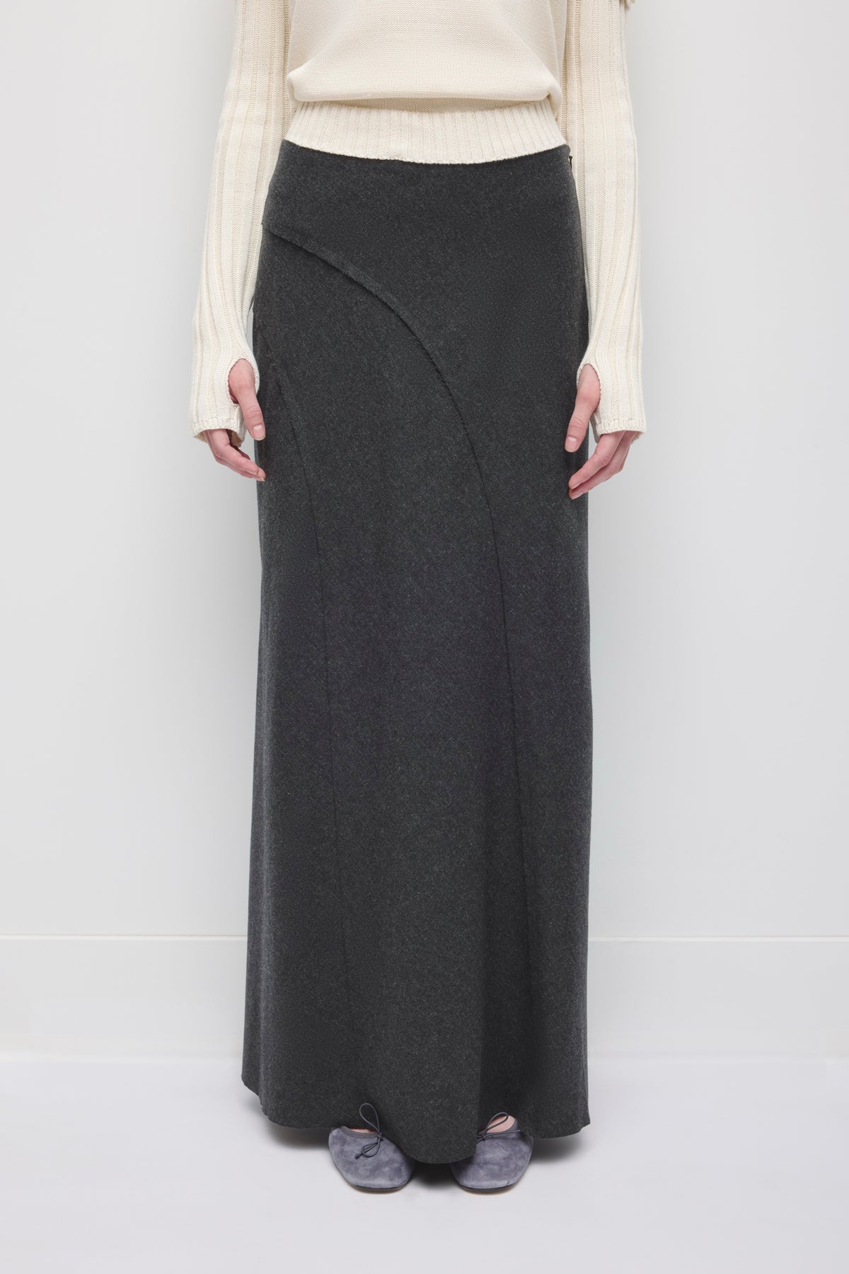 Women's Lana Skirt in Charcoal Mix