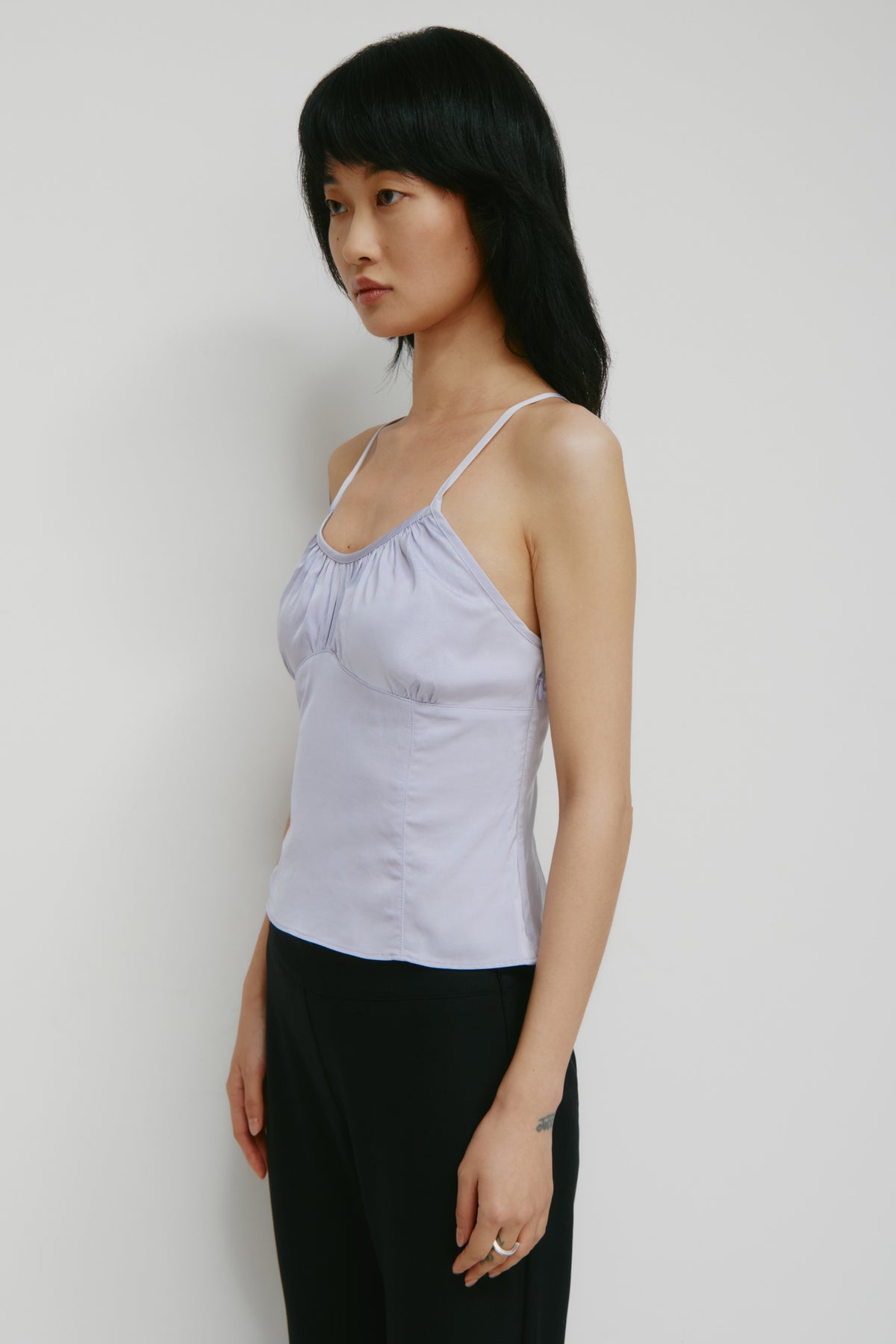Haut dos nu Layali pour femme en chardon