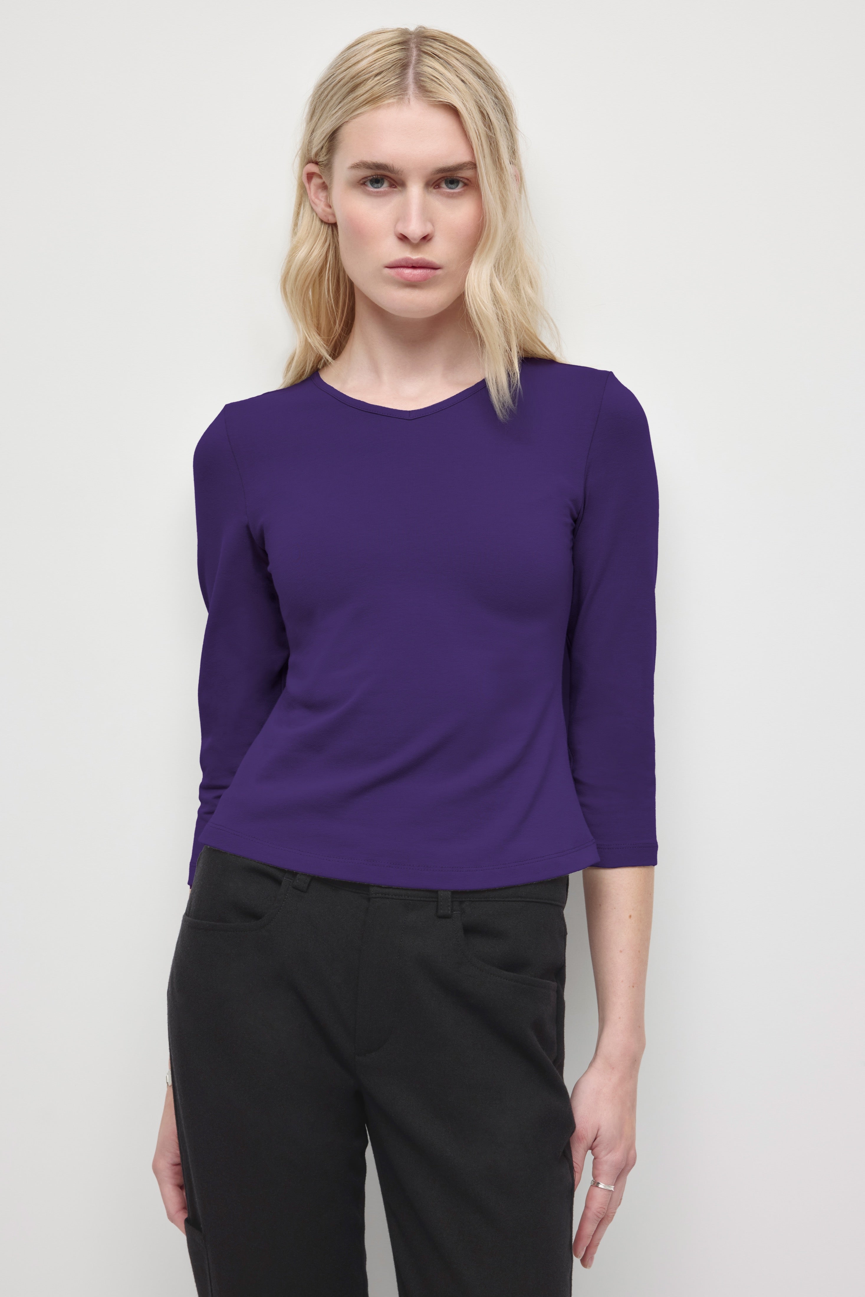 Women's Layn 3/4 Sleeve in Deep Purple