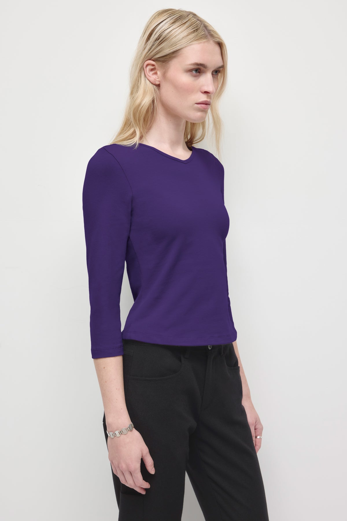 Women's Layn 3/4 Sleeve in Deep Purple