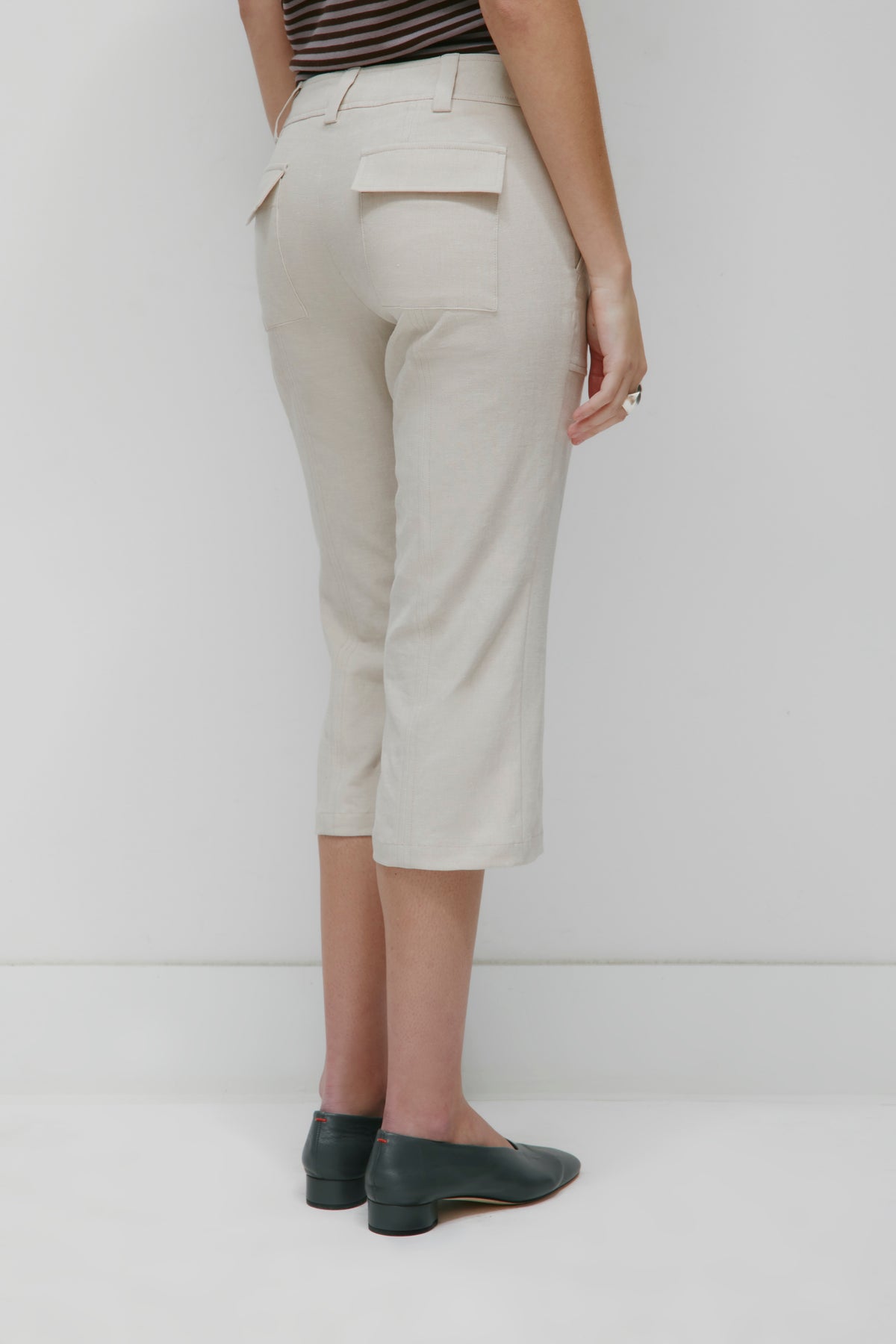 Capri en lin pour femme en dove