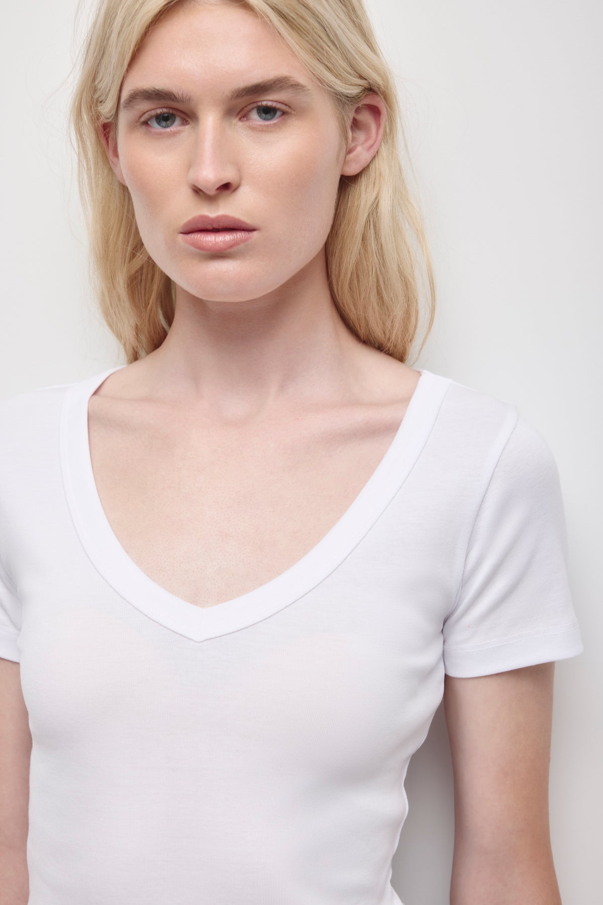 Women's Low V-Neck Tee in White