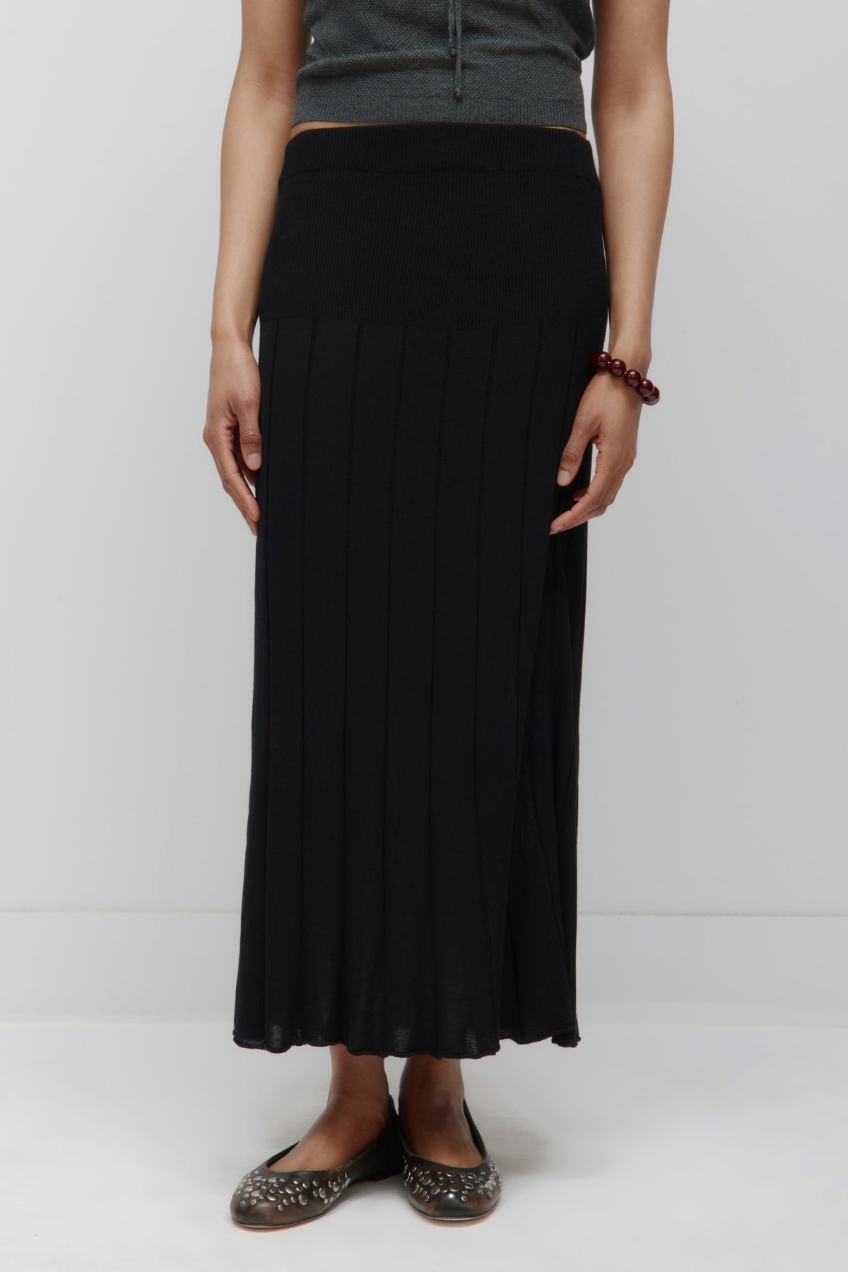 Jupe en maille pour femme en noir