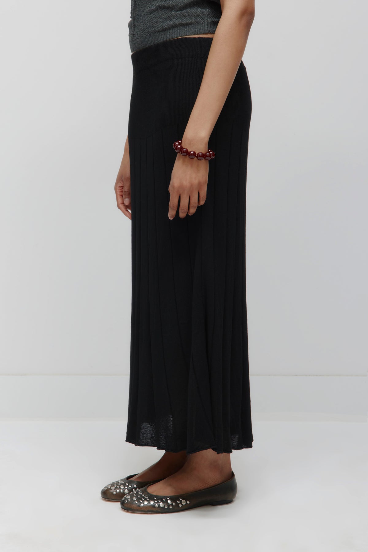 Jupe en maille pour femme en noir