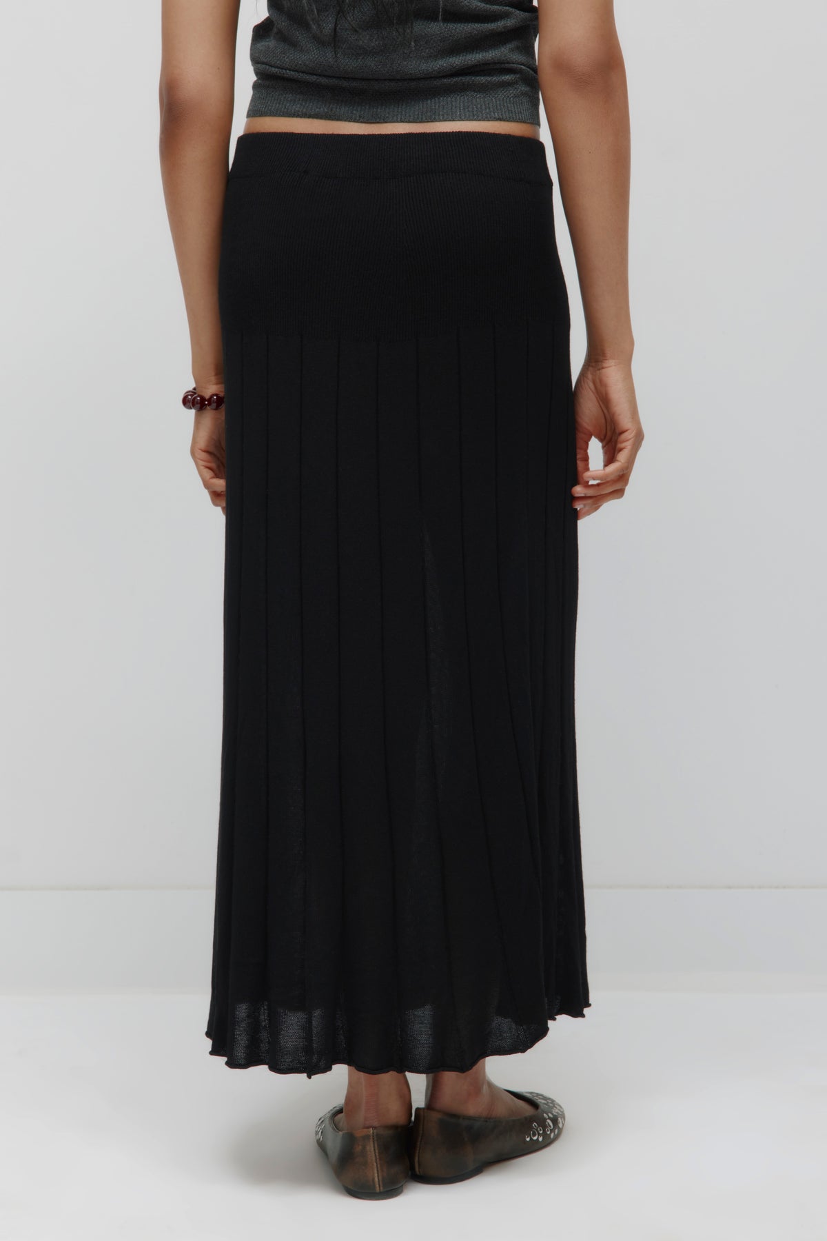 Jupe en maille pour femme en noir