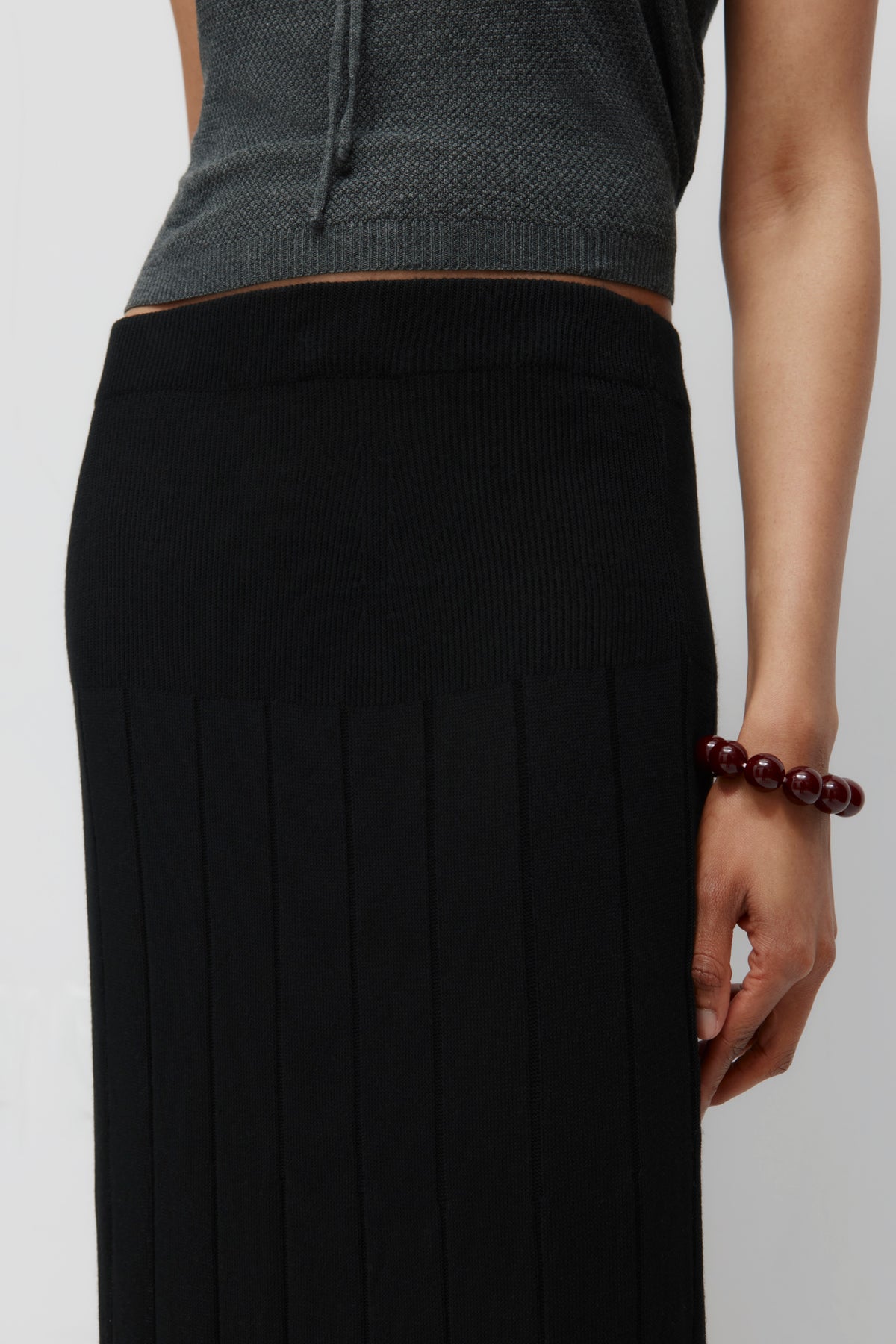 Jupe en maille pour femme en noir