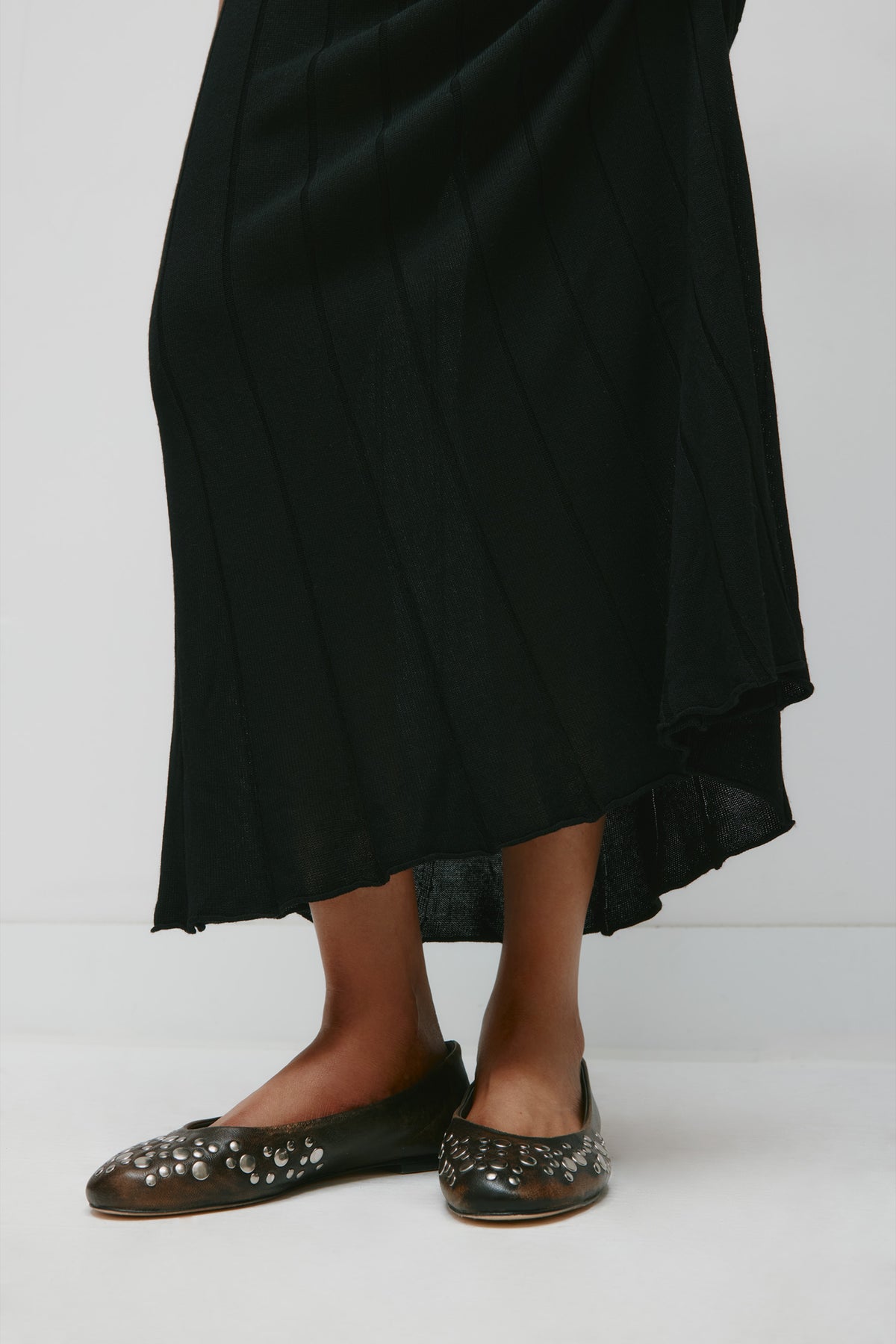 Jupe en maille pour femme en noir