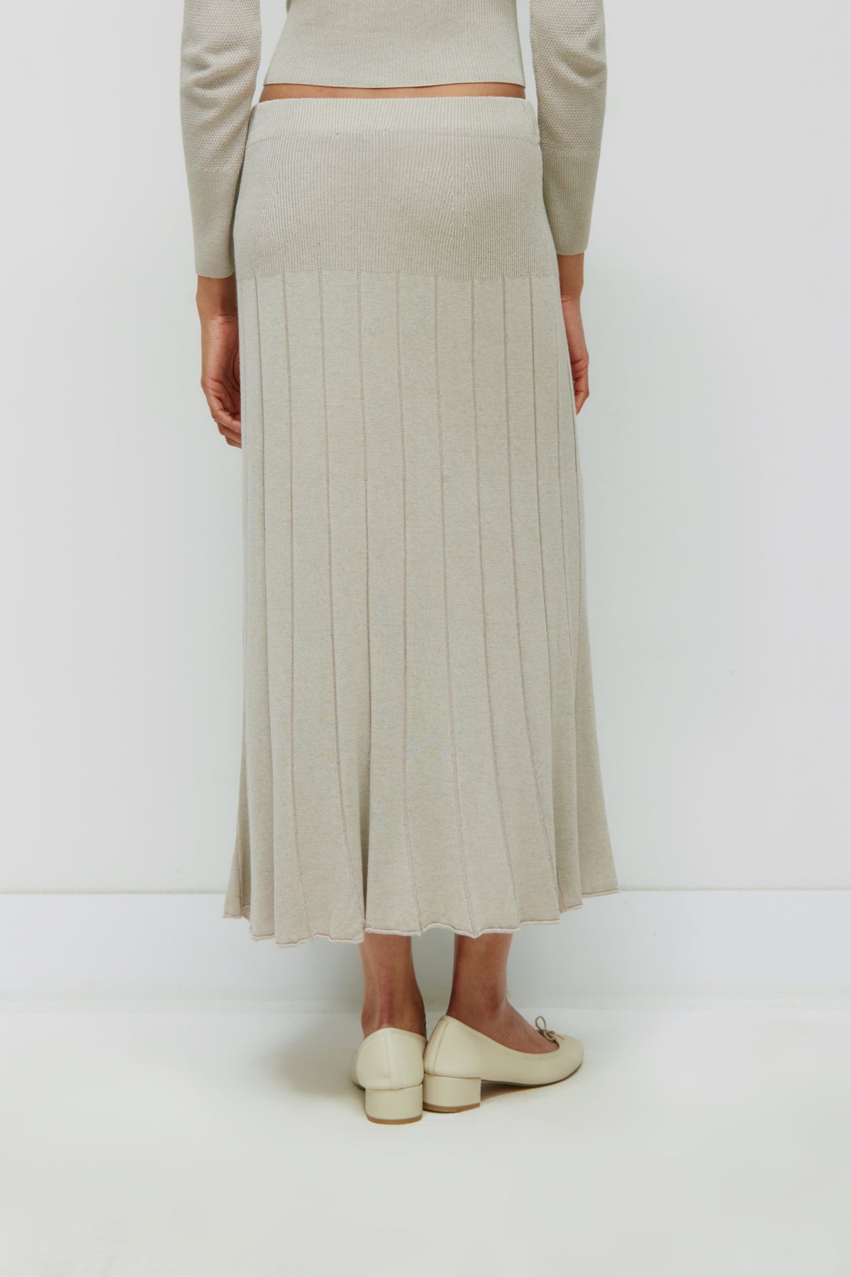Jupe en maille pour femme en lino