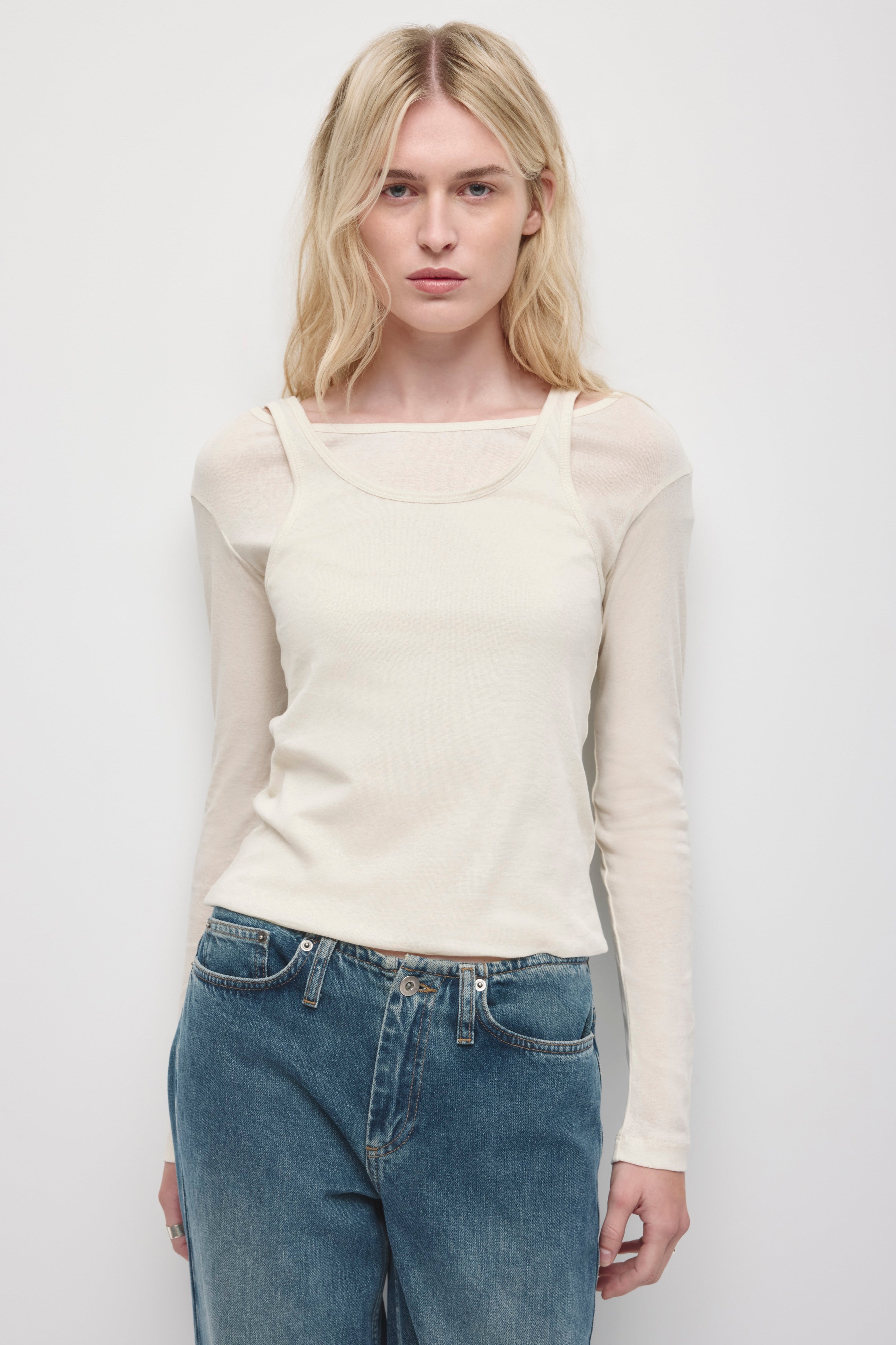 Débardeur Longsleeve Convertible Nawa pour Femme en bouleau