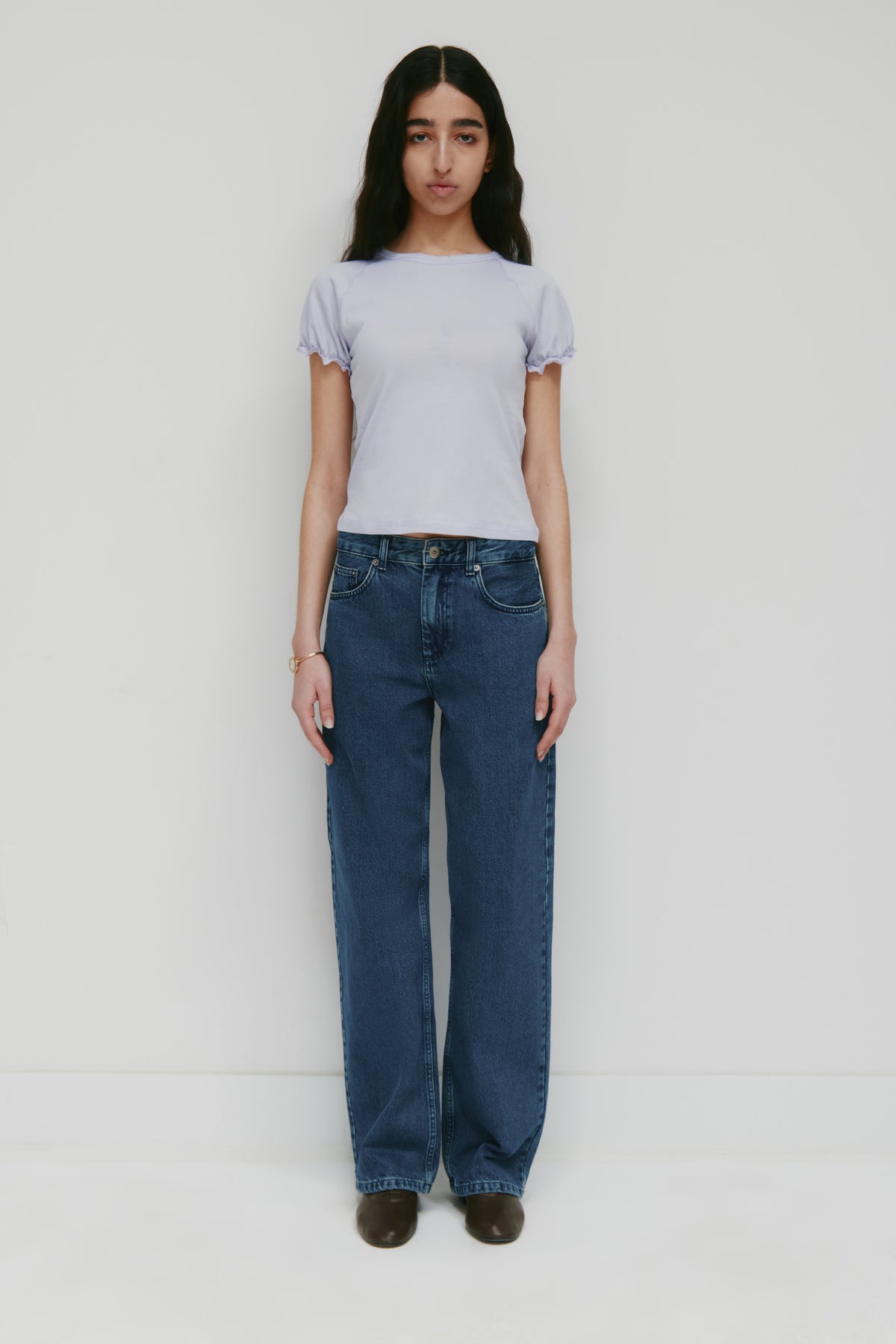 T-shirt à manches bouffantes pour femme en chardon