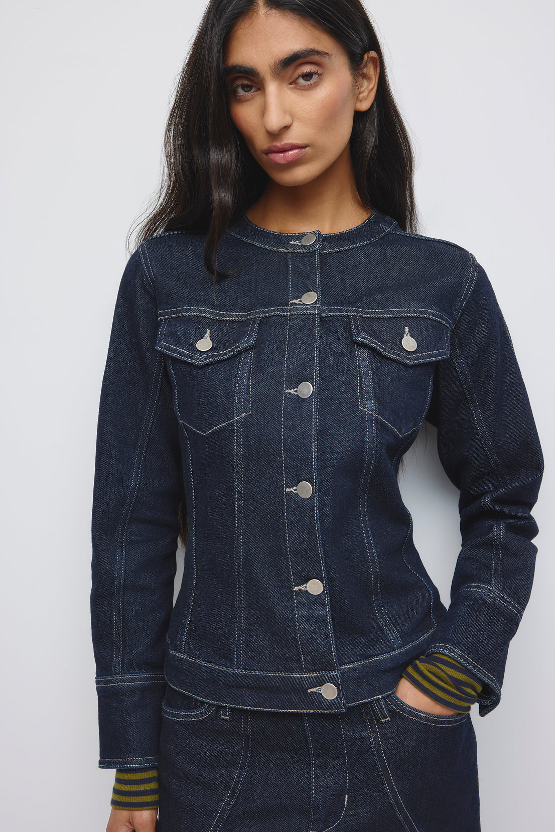 Women's Rafi Denim Shrunken Jacket in Rinse